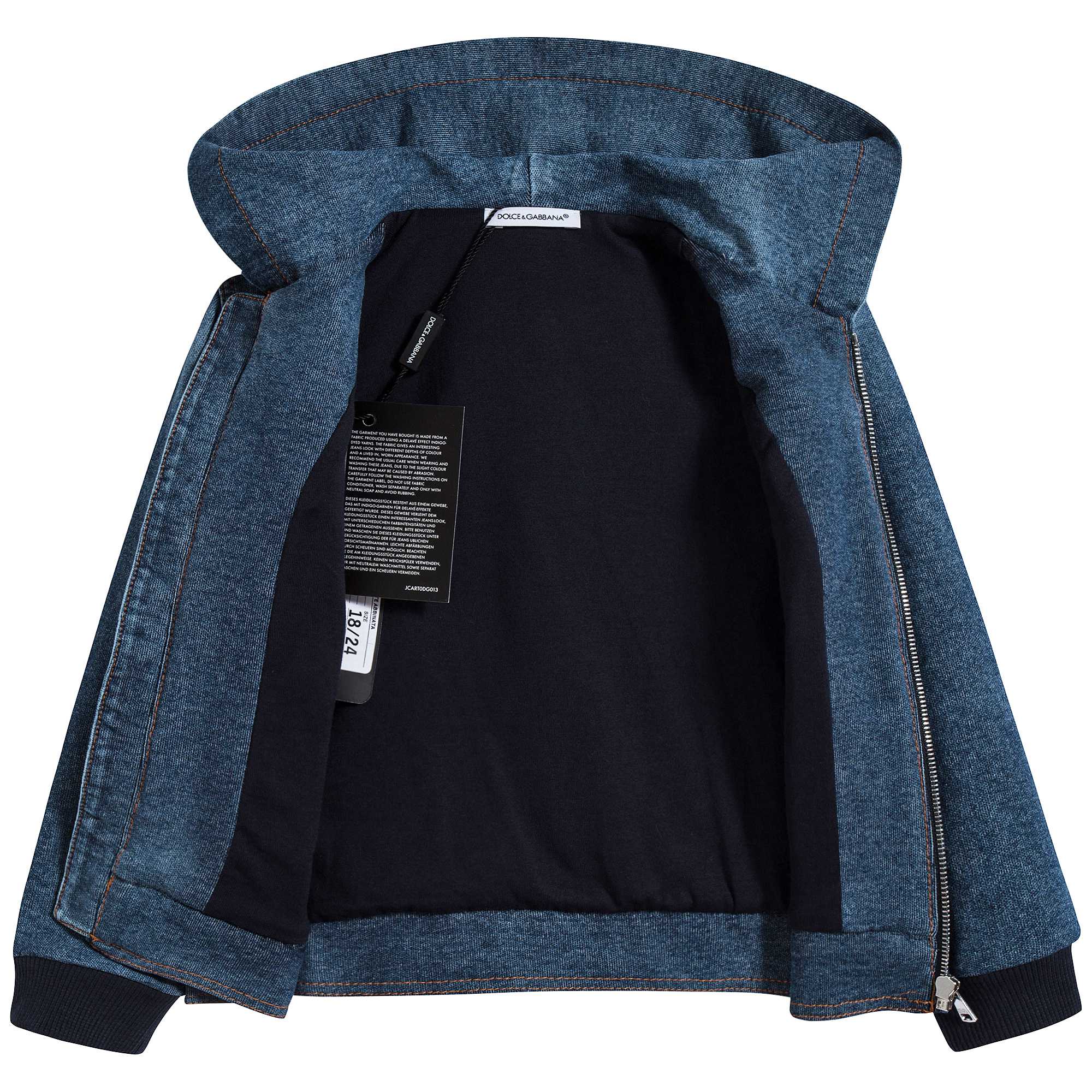 Baby Denim Blue Cotton Cardigan