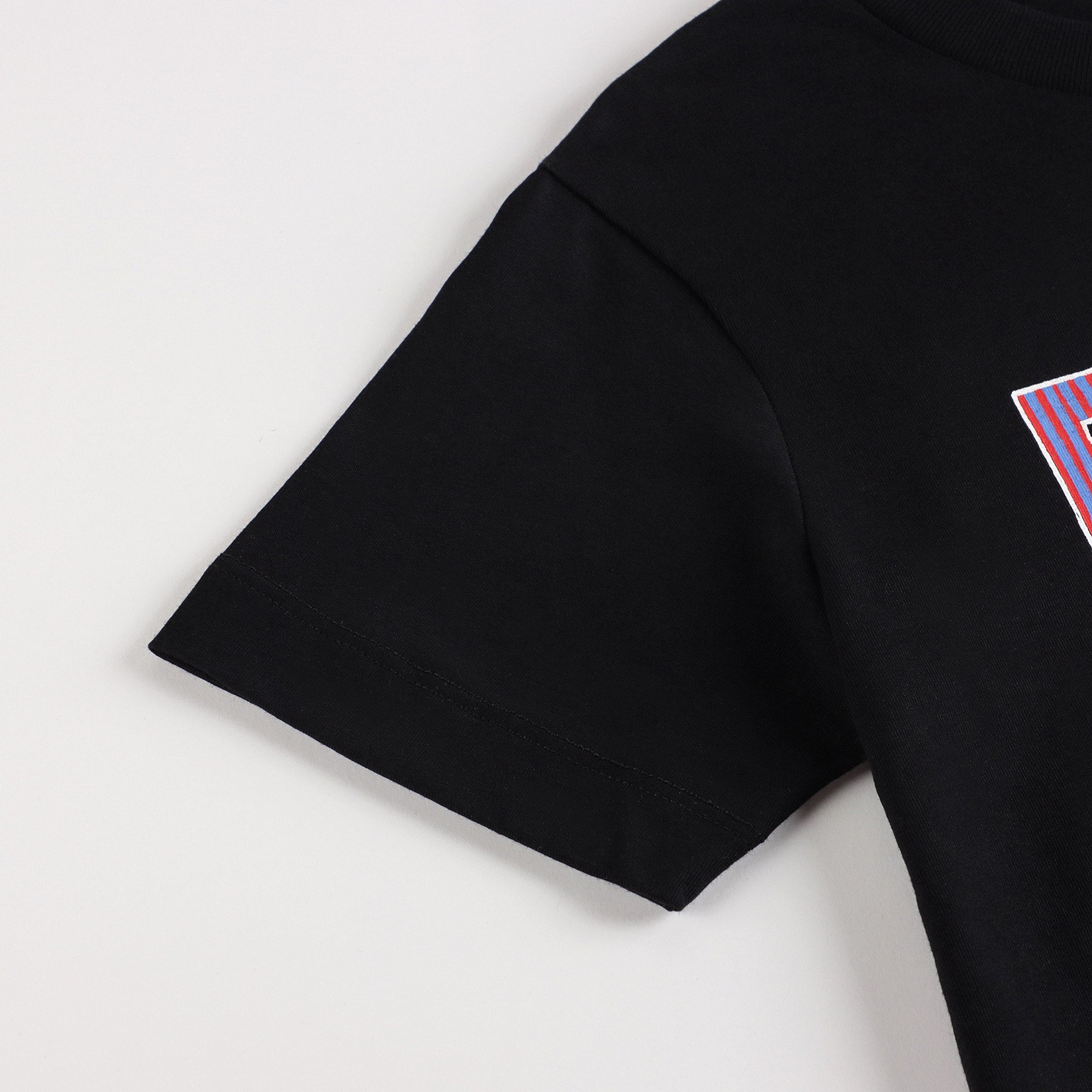 Boys & Girls Black Logo Cotton T-Shirt