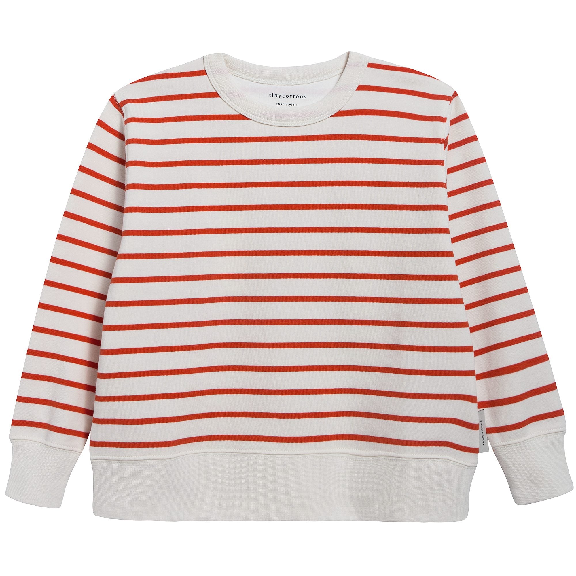 Girls Off White & Carmine Small Stripes Sweatshirt