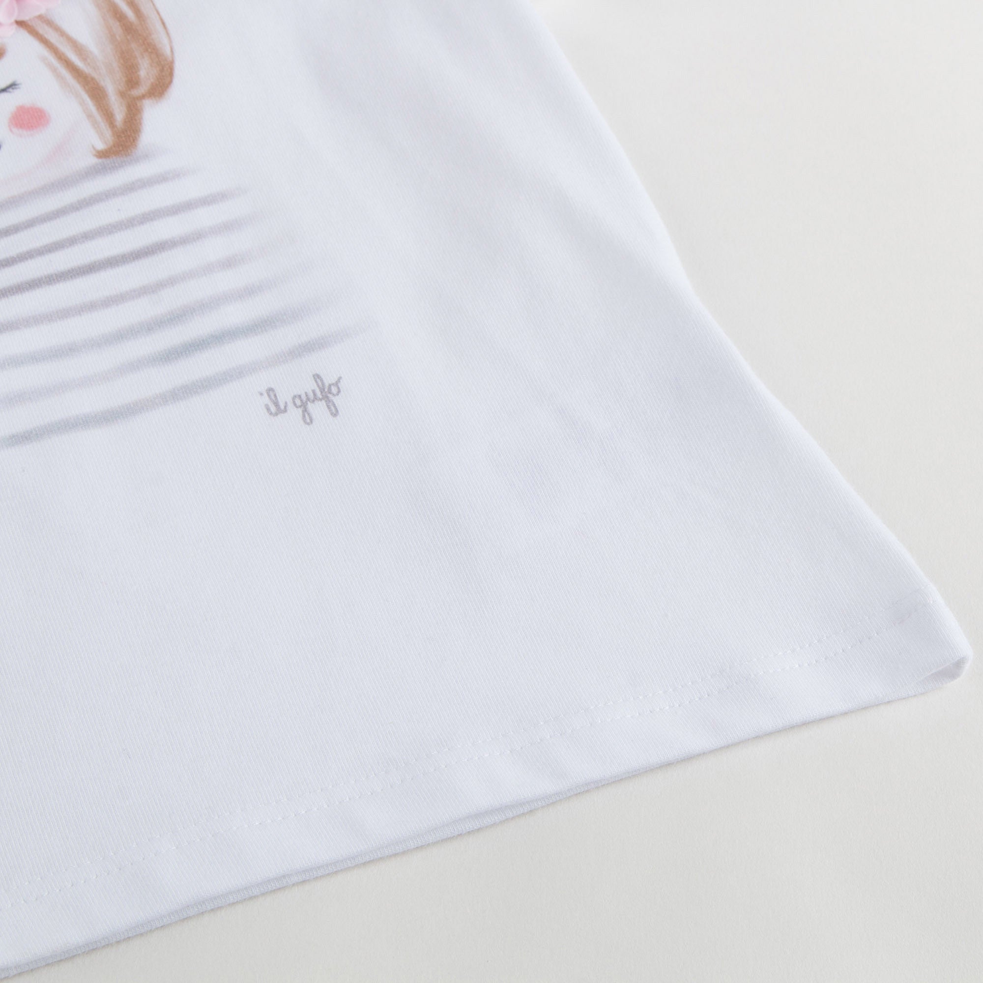 Baby Girls White Cotton Jersey T-Shirt - CÉMAROSE | Children's Fashion Store - 6