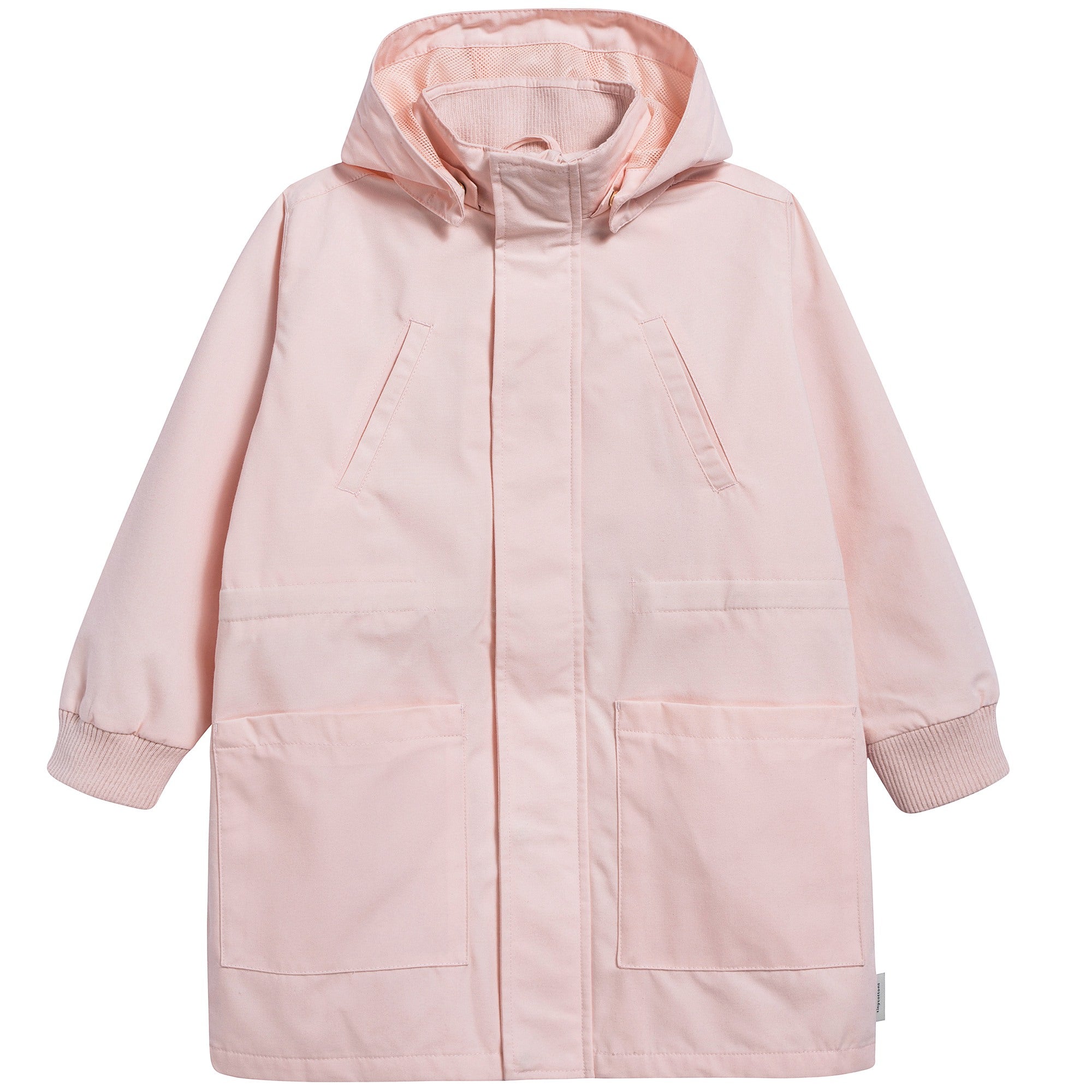 Girls Light Pink Blue Solid Jacket