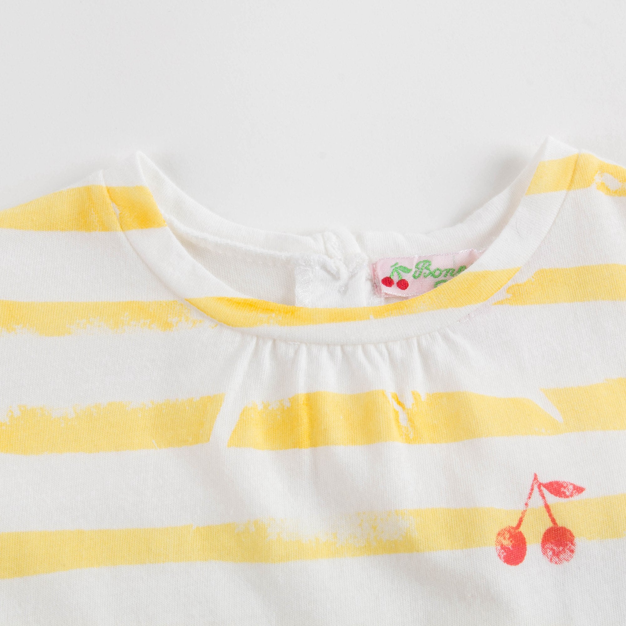 女童黄色条纹T恤