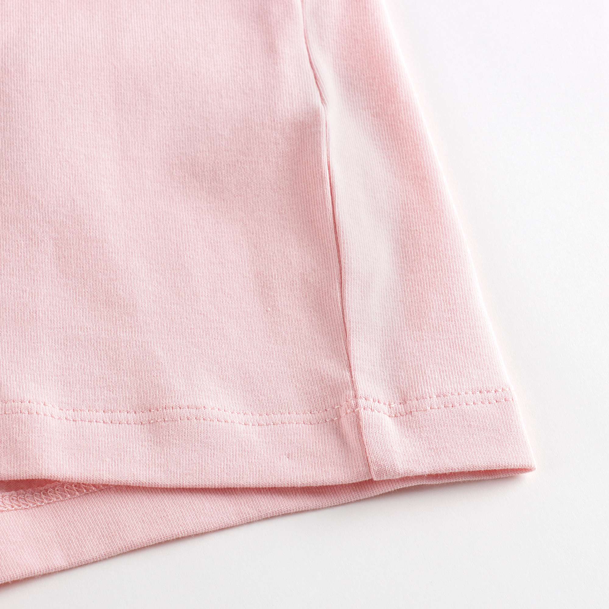 Girls Pink Printed Cotton T-Shirt