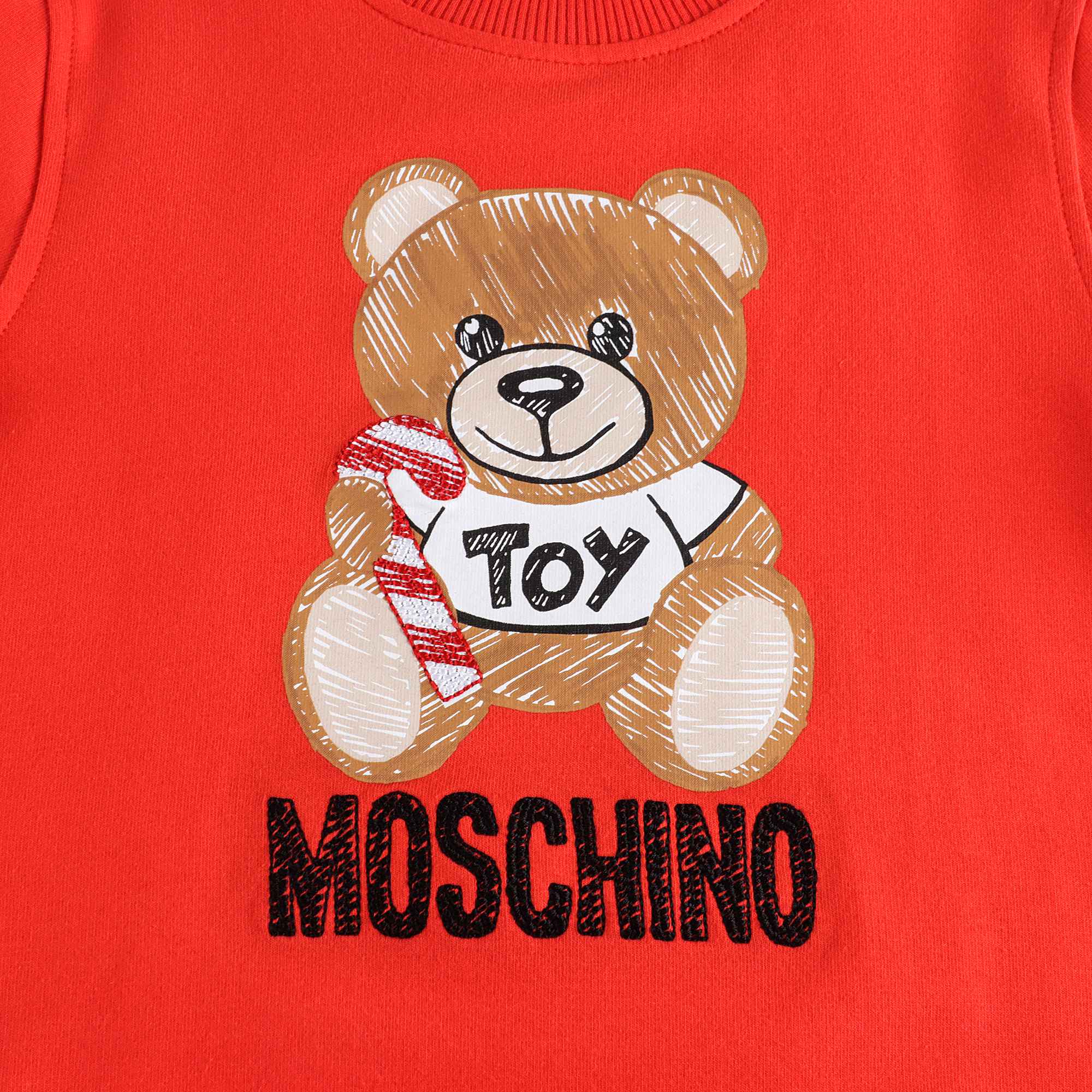 Boys & Girls Red Printed Cotton Sweatshirt