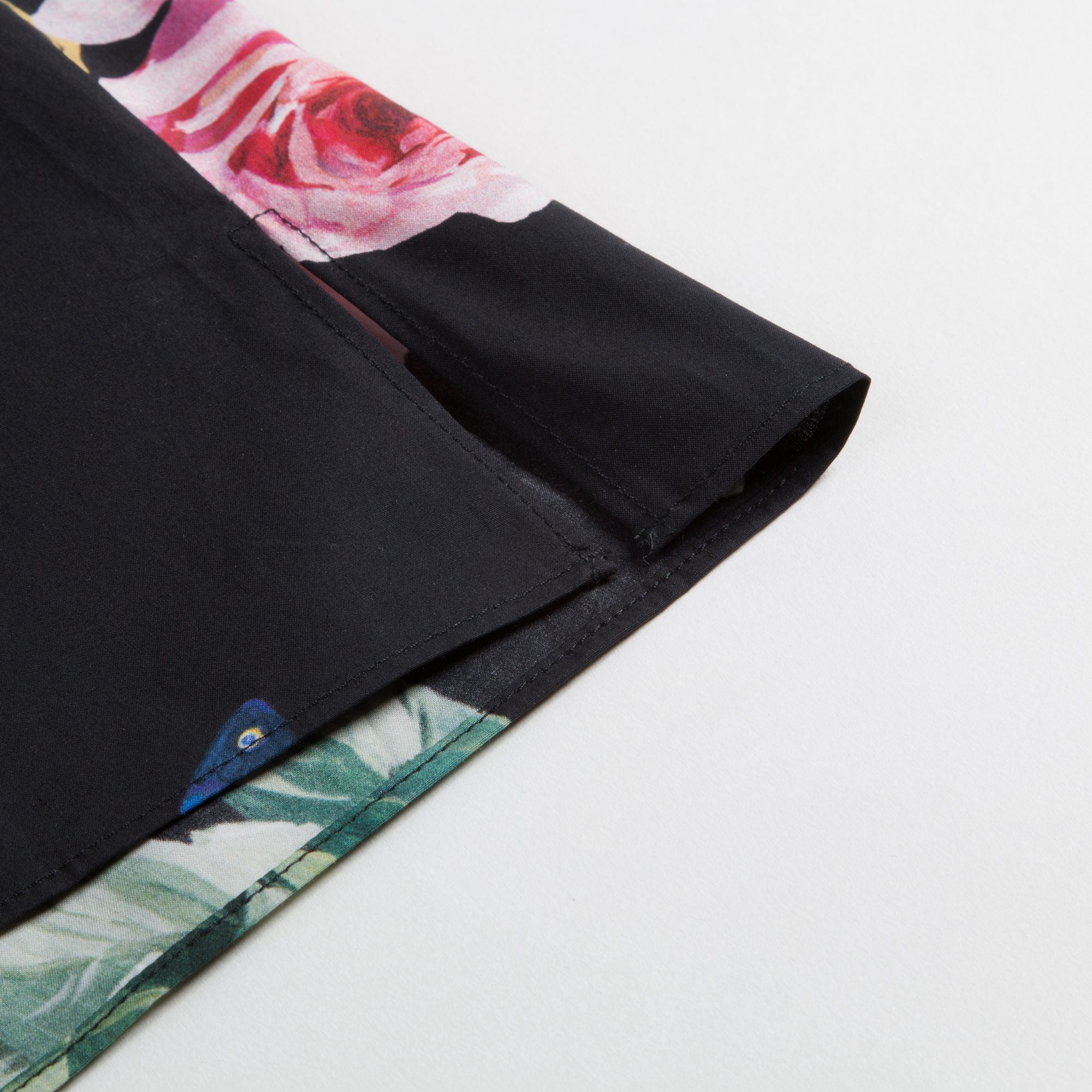 Girls Black Rose Cotton Top