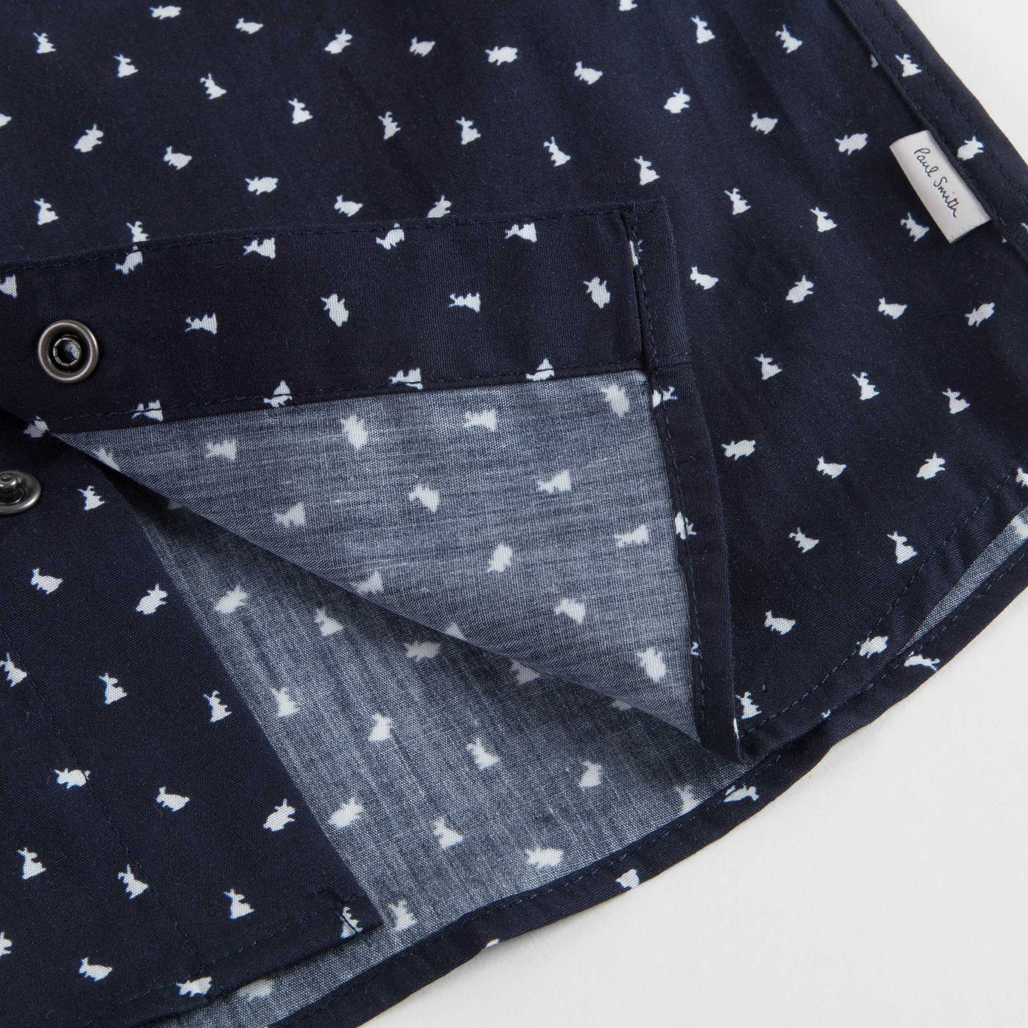 Baby Boys Navy Cotton Shirt
