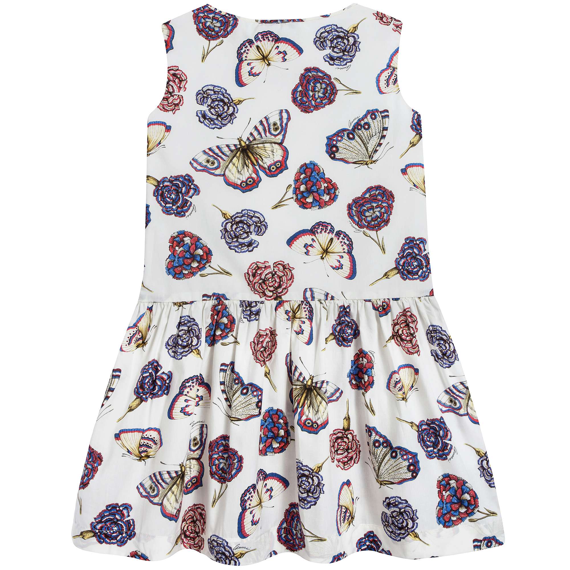 Girls White Magnol & Sylvie Printed Dress