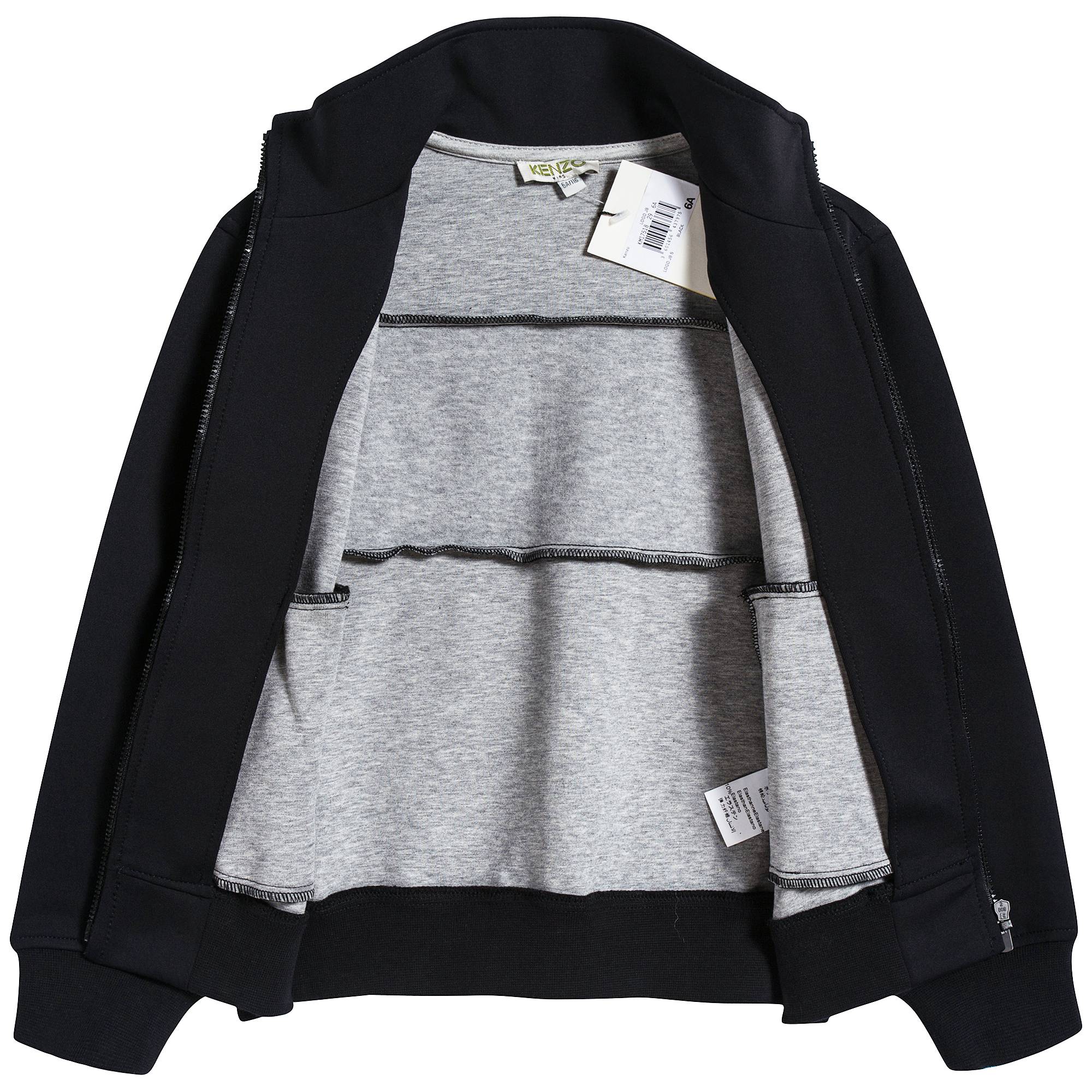 Boys Black Cotton Cradigan