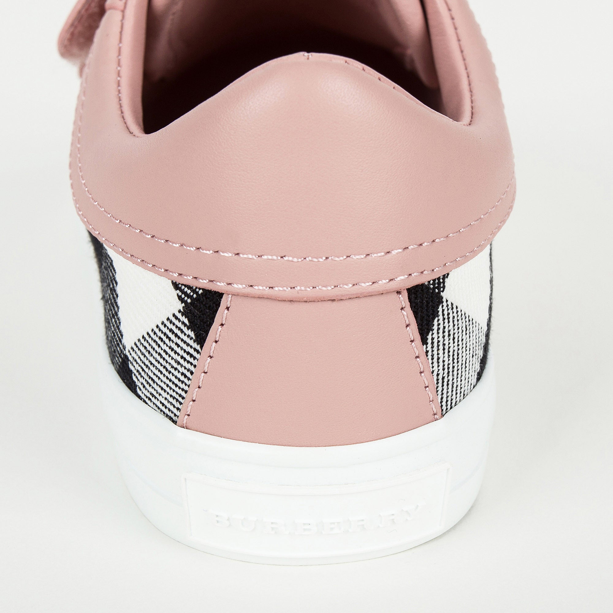 Girls Pink & Beige Check 'Mini Heacham' Trainers