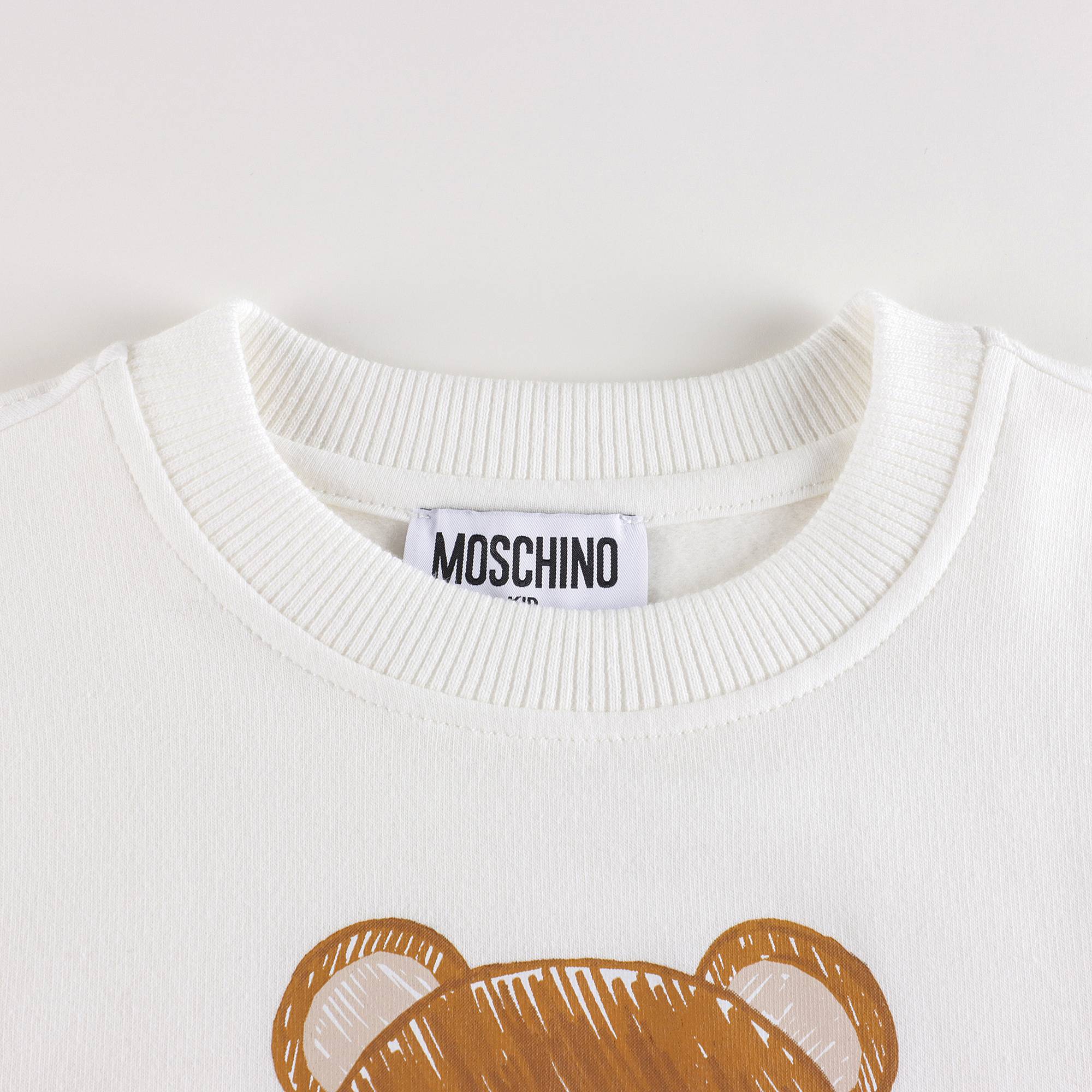 Boys & Girls White Printed Cotton Sweatshirt