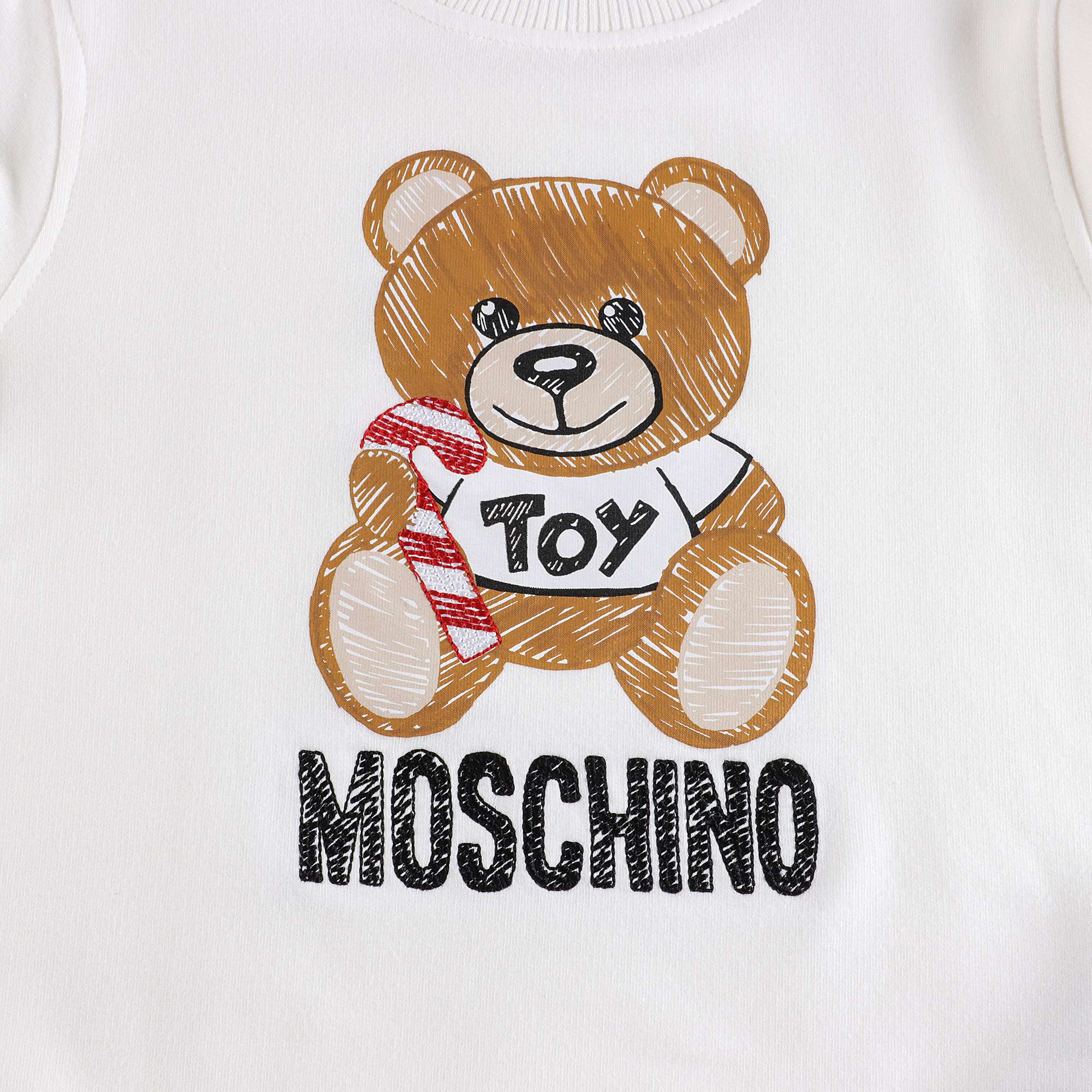 Boys & Girls White Printed Cotton Sweatshirt