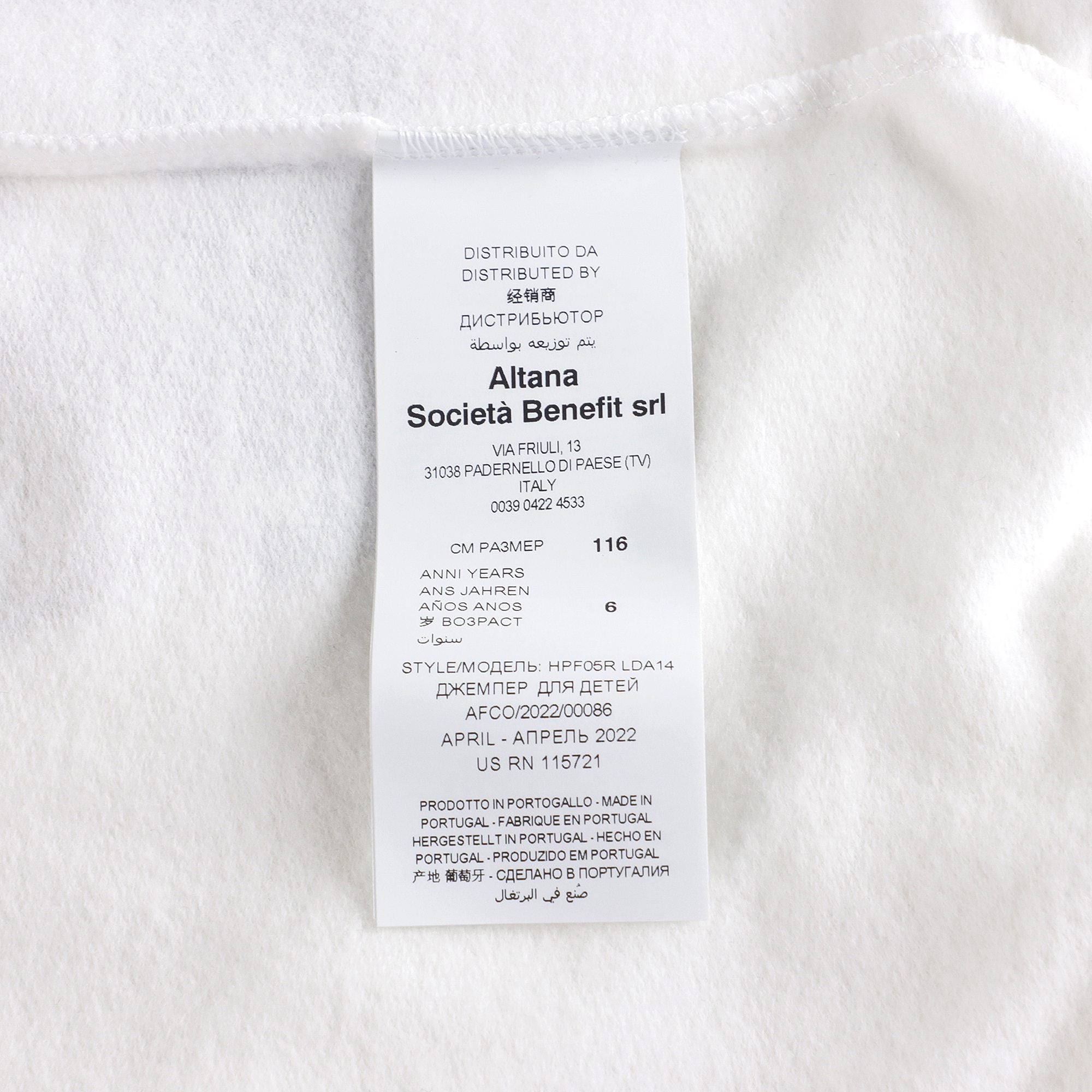 Boys & Girls White Printed Cotton Sweatshirt