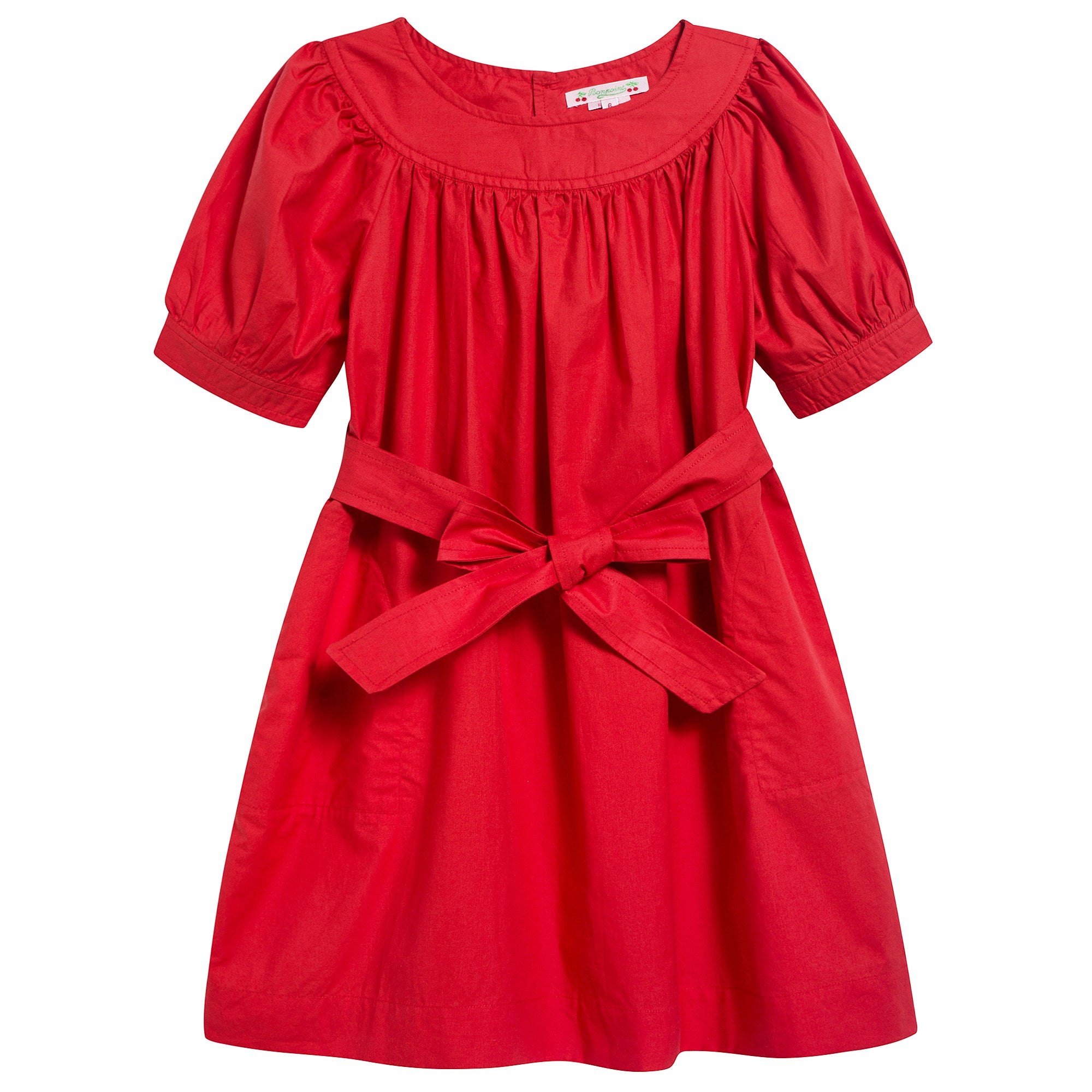 女童红色连衣裙