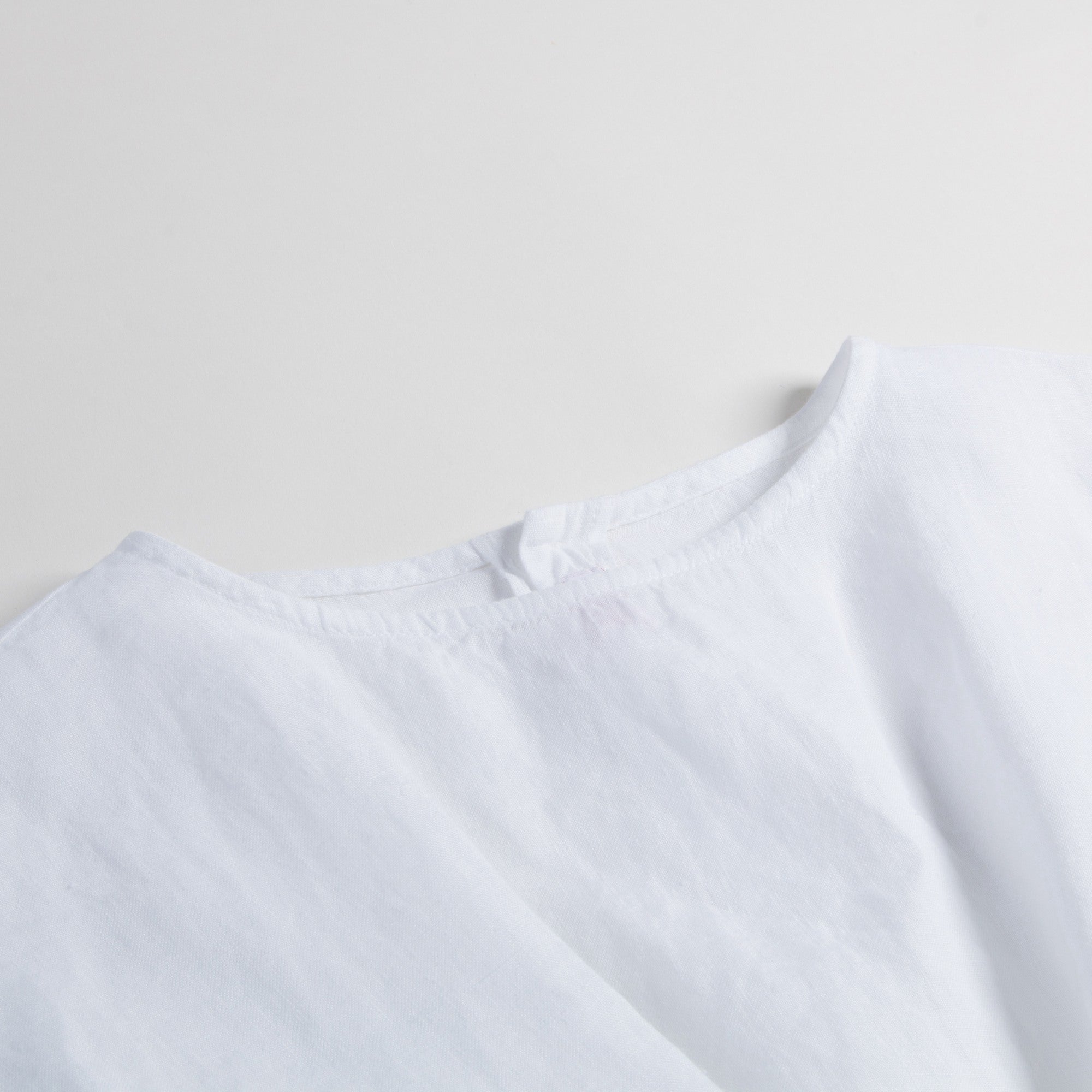 Girls White Linen Dress