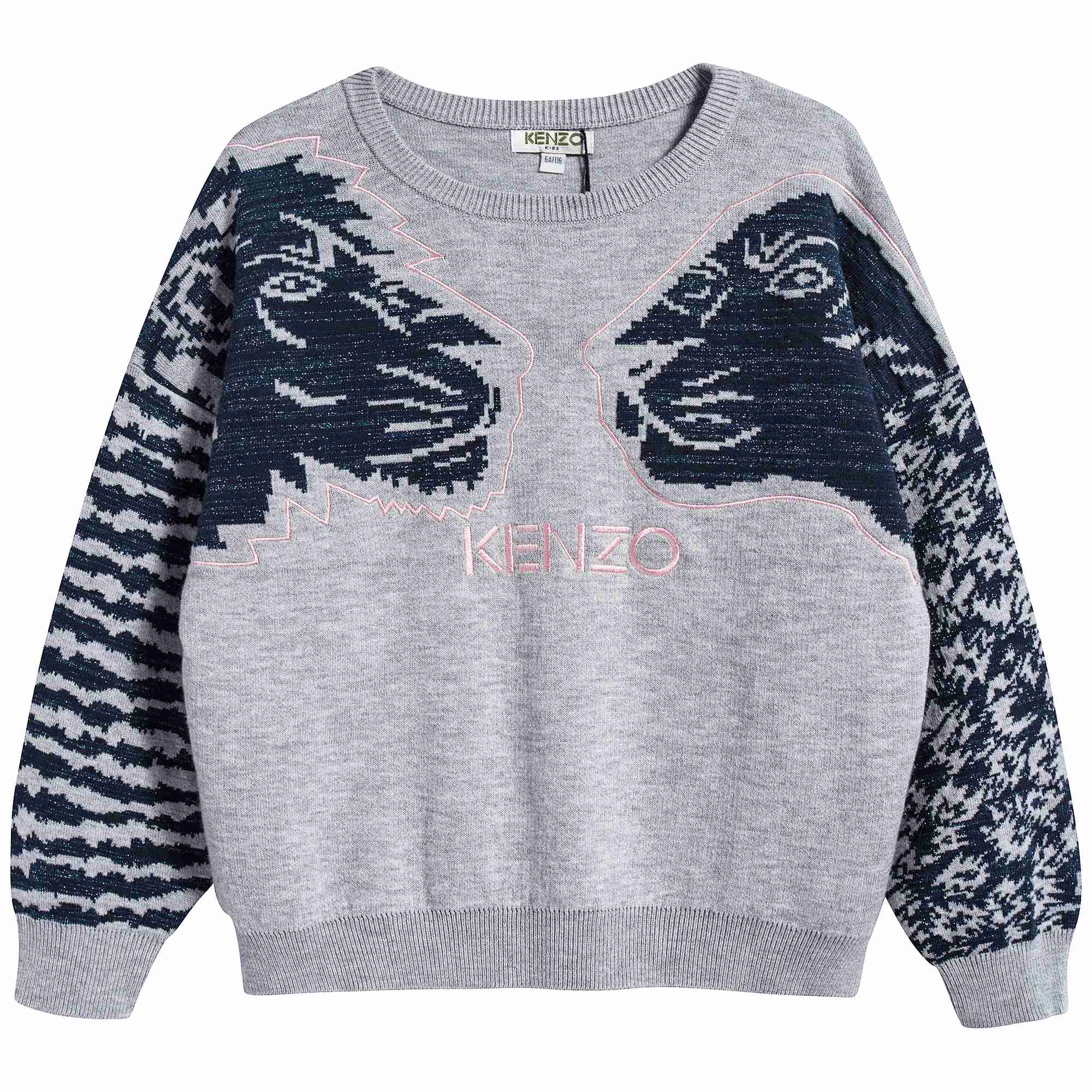 Girls Marl Grey Cotton Sweatshirt