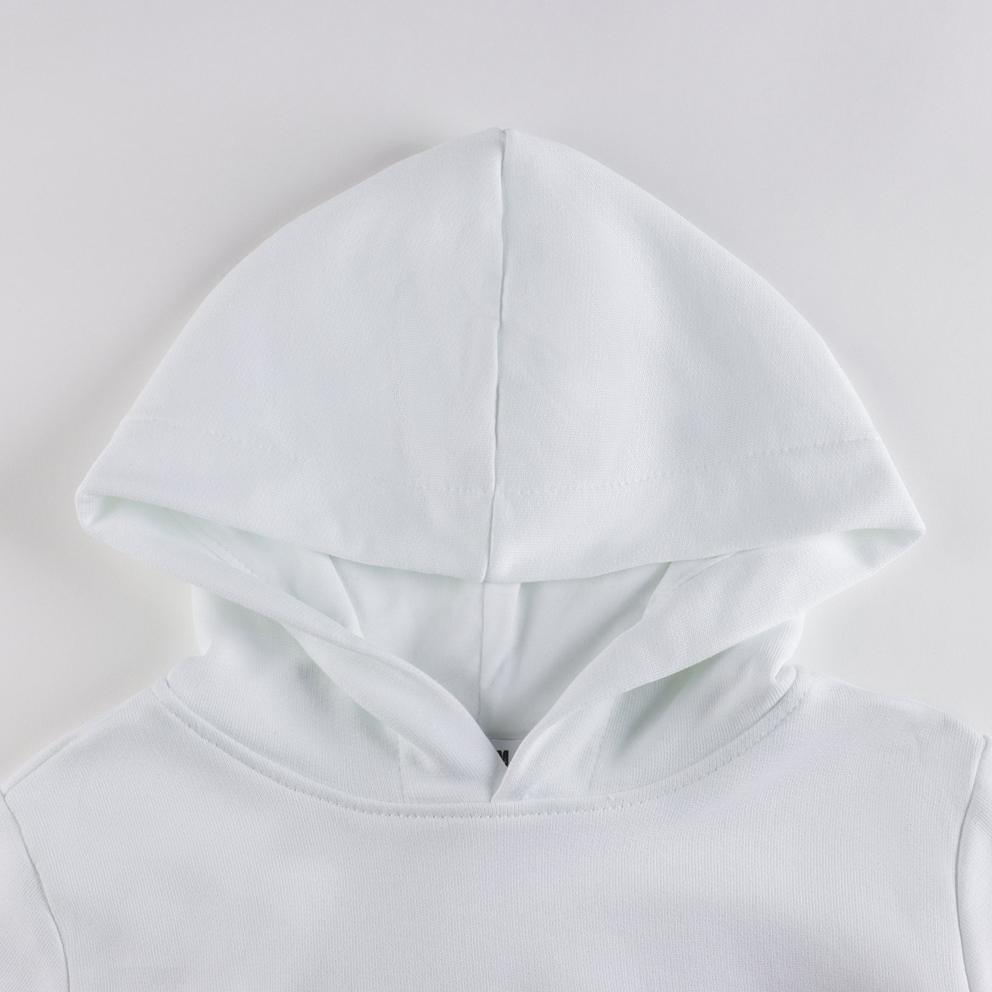 Boys & Girls White Hooded Sweatshirt