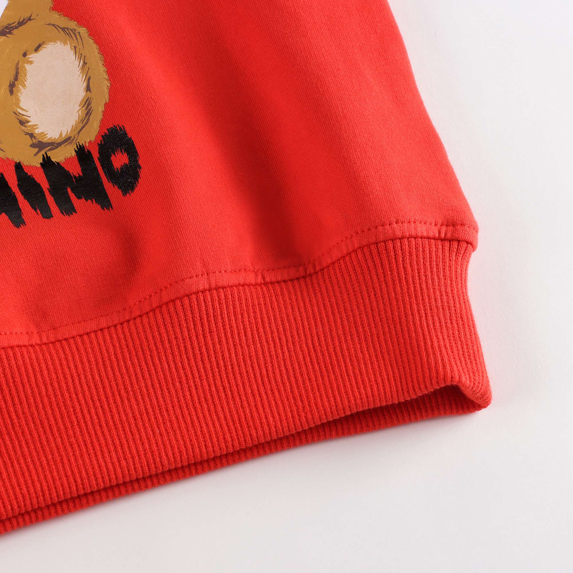 Girls Red Printed Cotton Sweatshirt