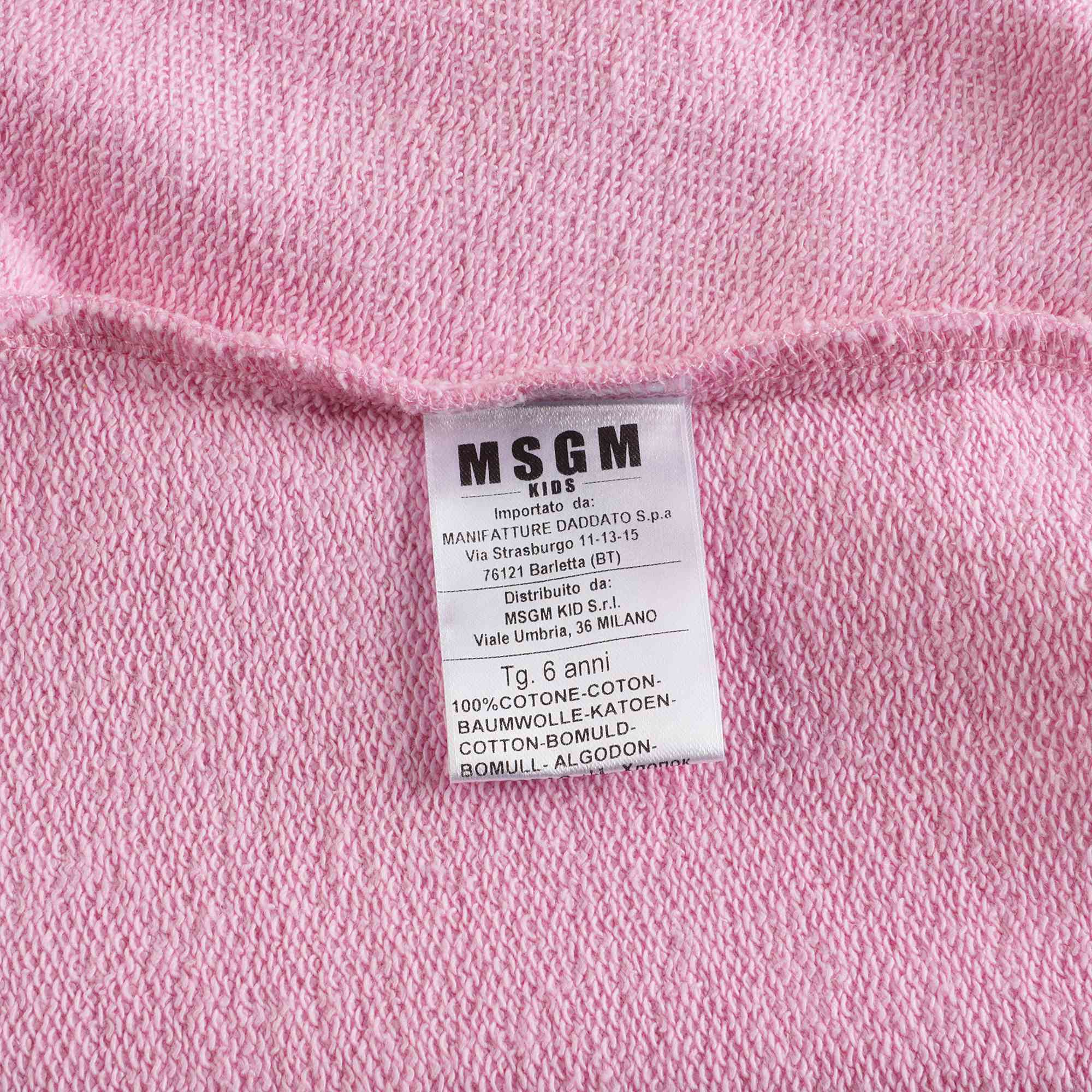 Girls Pink Cotton Sweatshirt