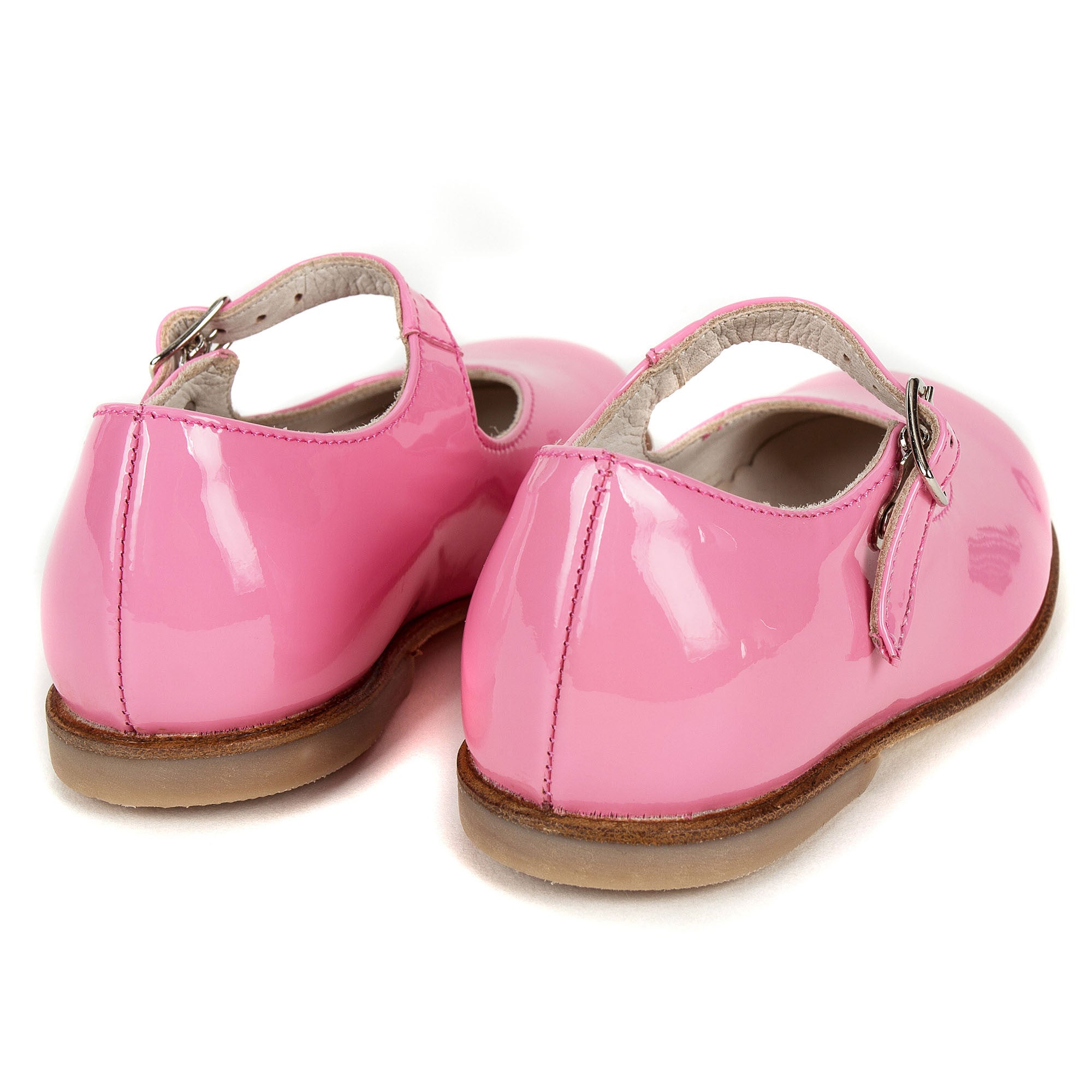 Girls Pink Lambskin Leather Shoes