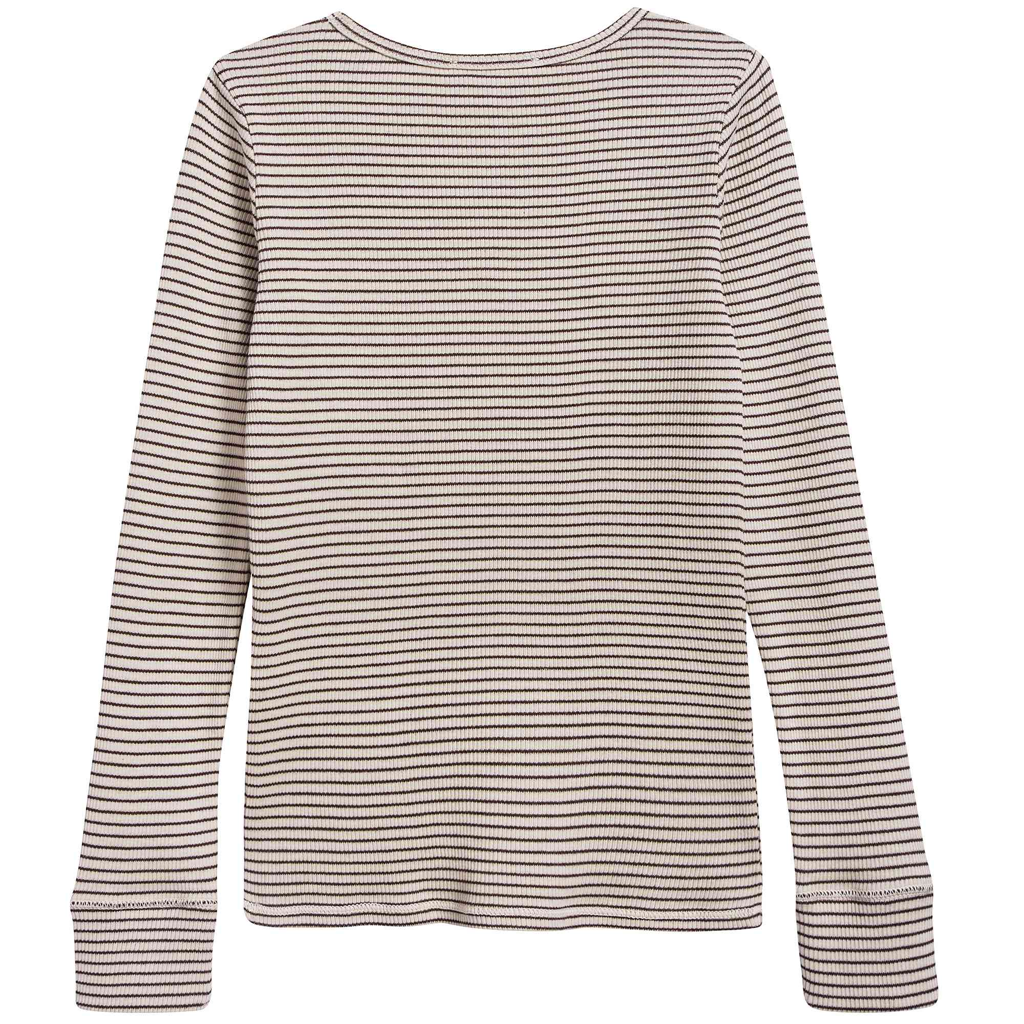 Girls & Boys Sand And Chocolate Stripe Cotton Jersey T-shirt