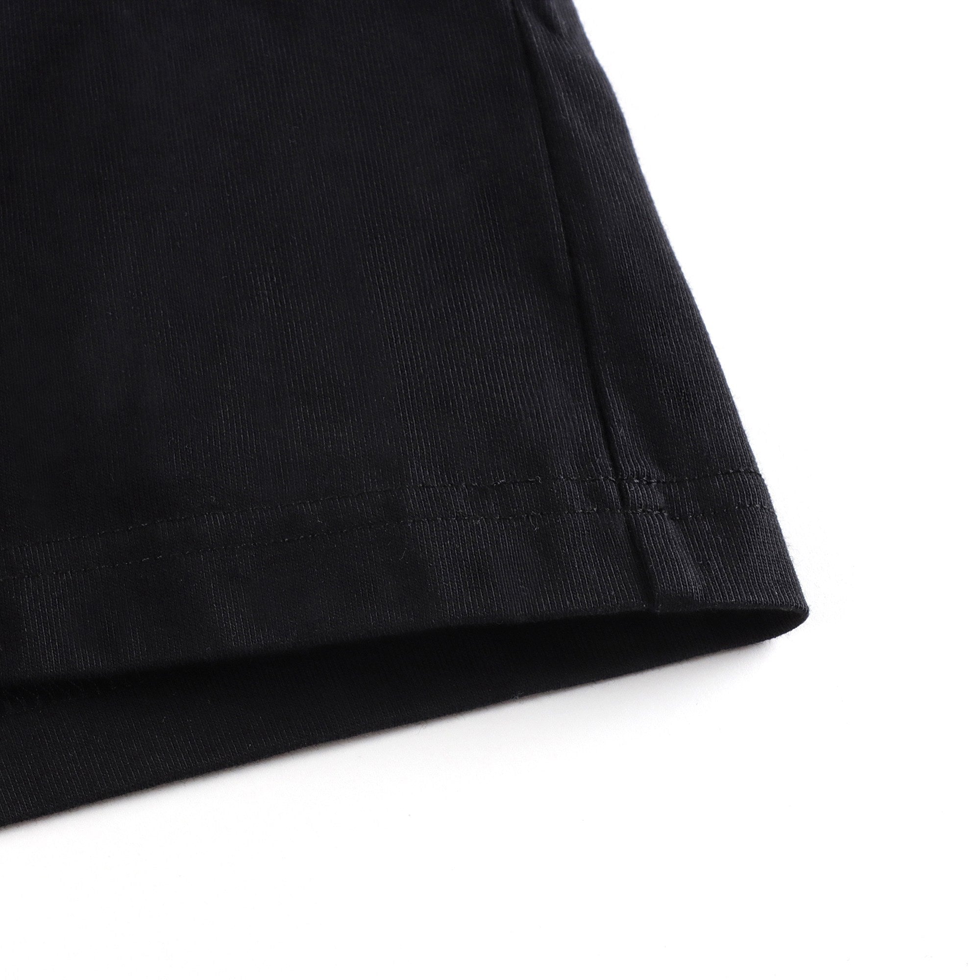 Boys & Girls Black Logo Cotton T-Shirt