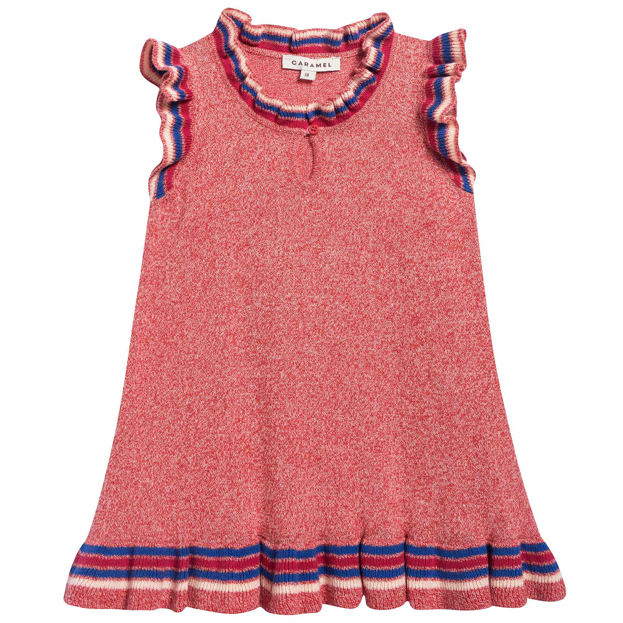 Girls Strawberry Cotton Knitwear Dress