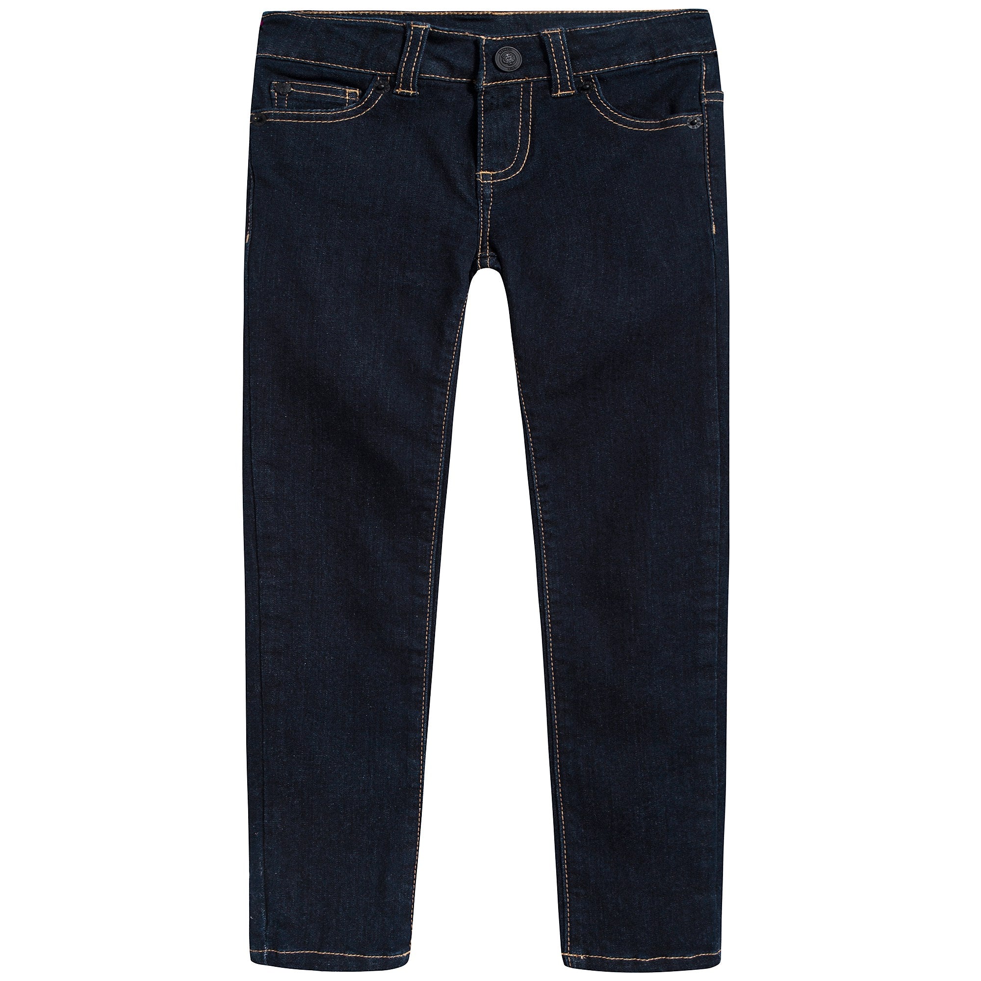 Girls Dark Blue Cotton Trousers
