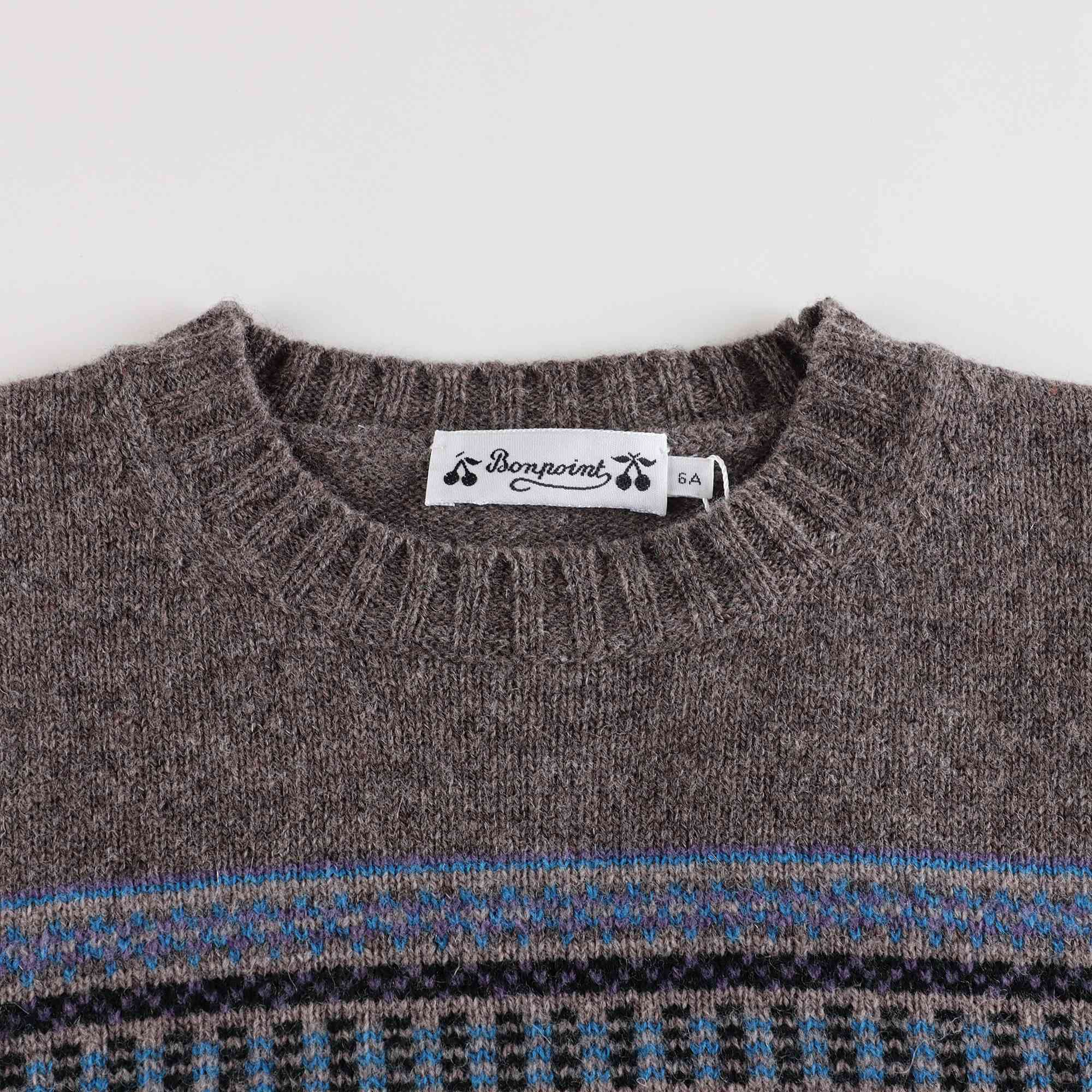 Boys Brown Wool Sweater