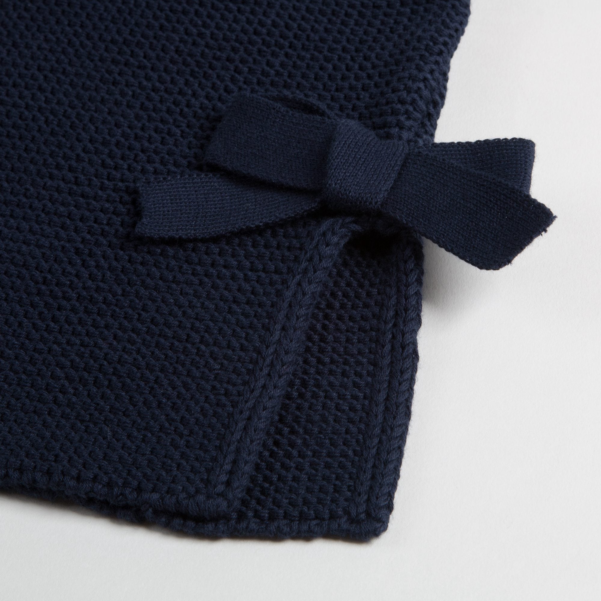 Girls Dark Blue Cotton Sweater