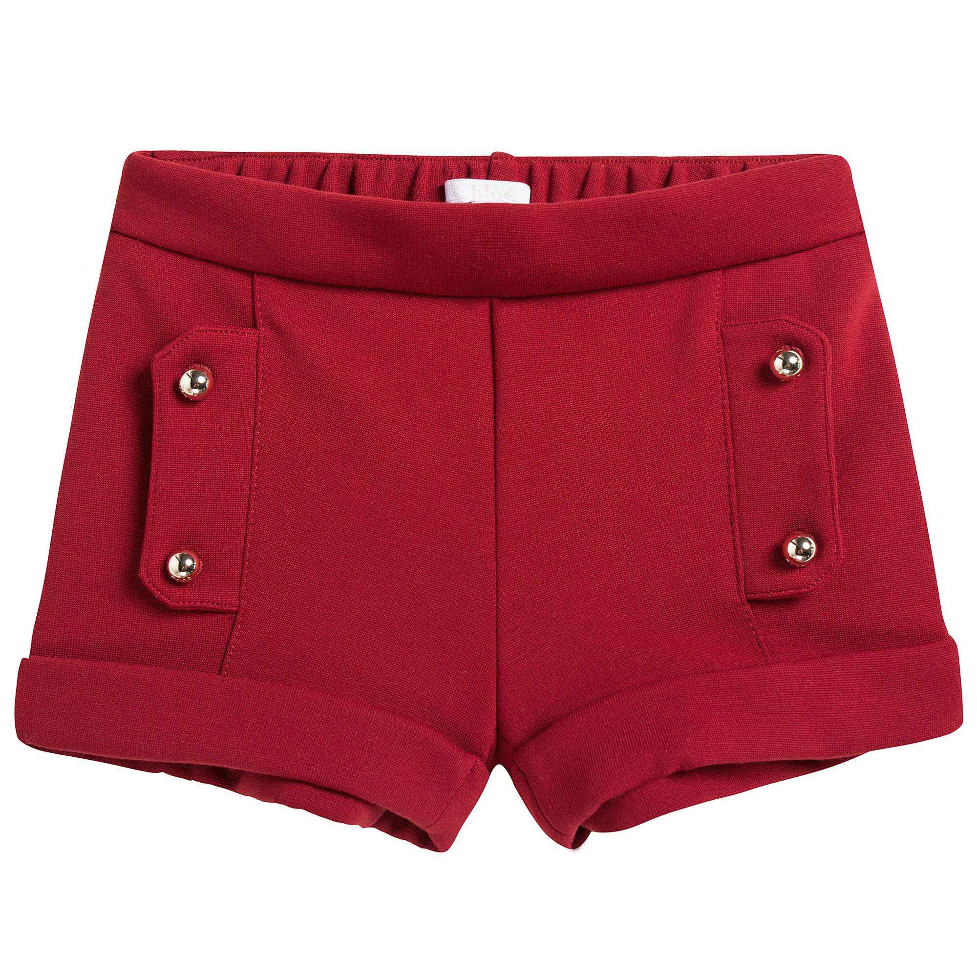 Girls Red Milano Jersey Shorts