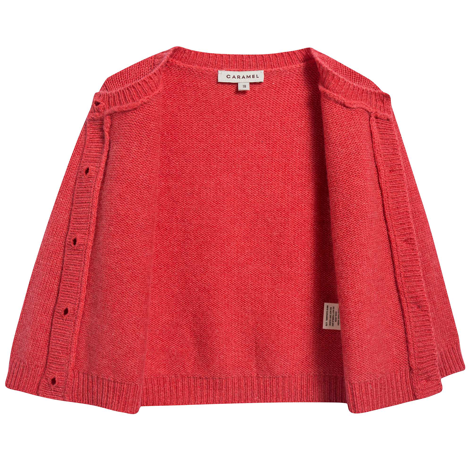 Baby Girls Red Rose Cashmere Knitwear Cardigan