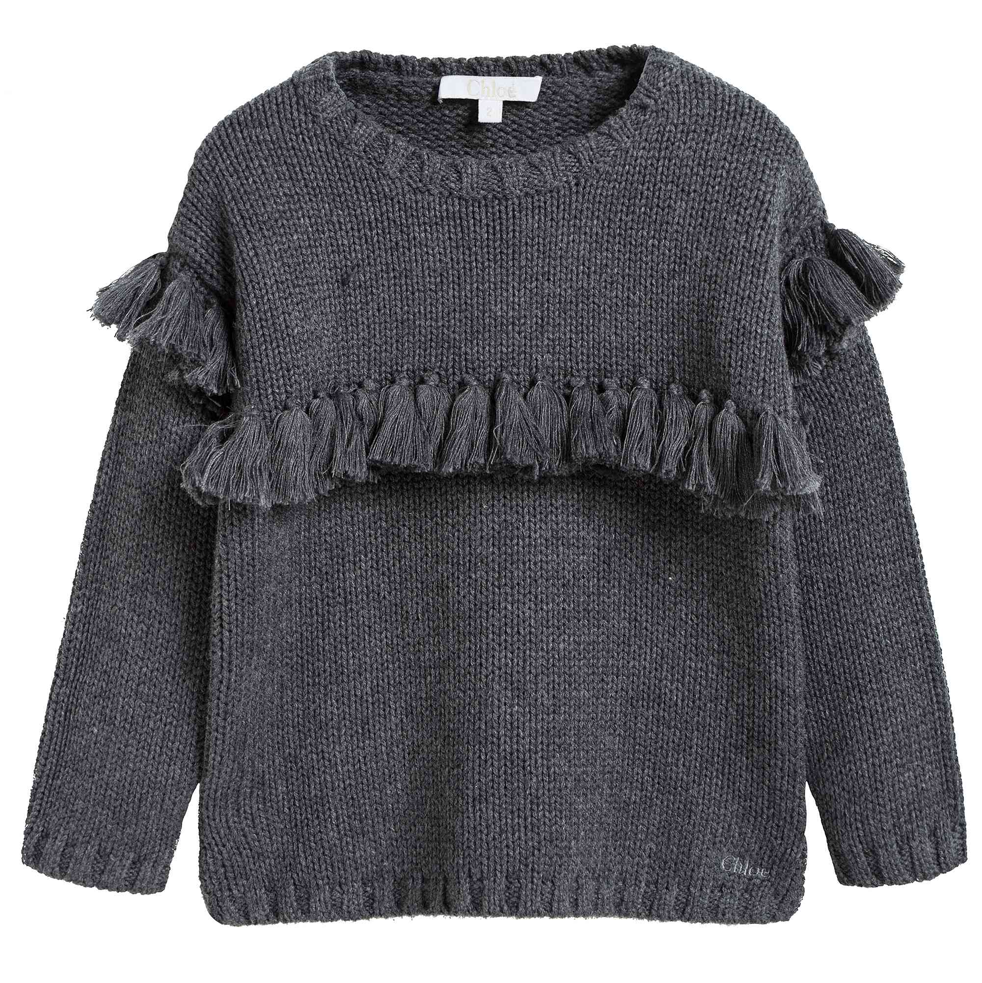 Girls Dark Grey Sweater