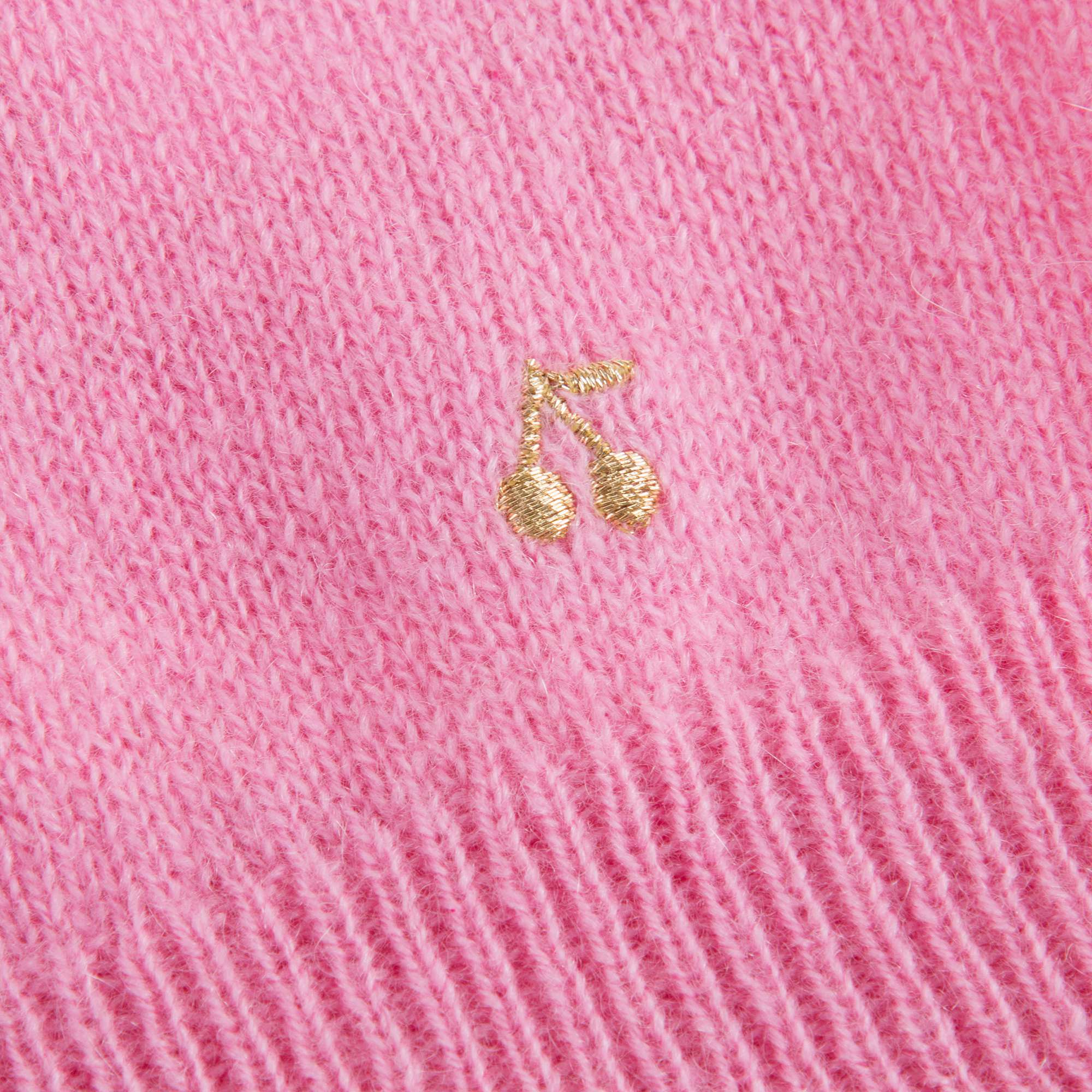 女童粉色针织开衫