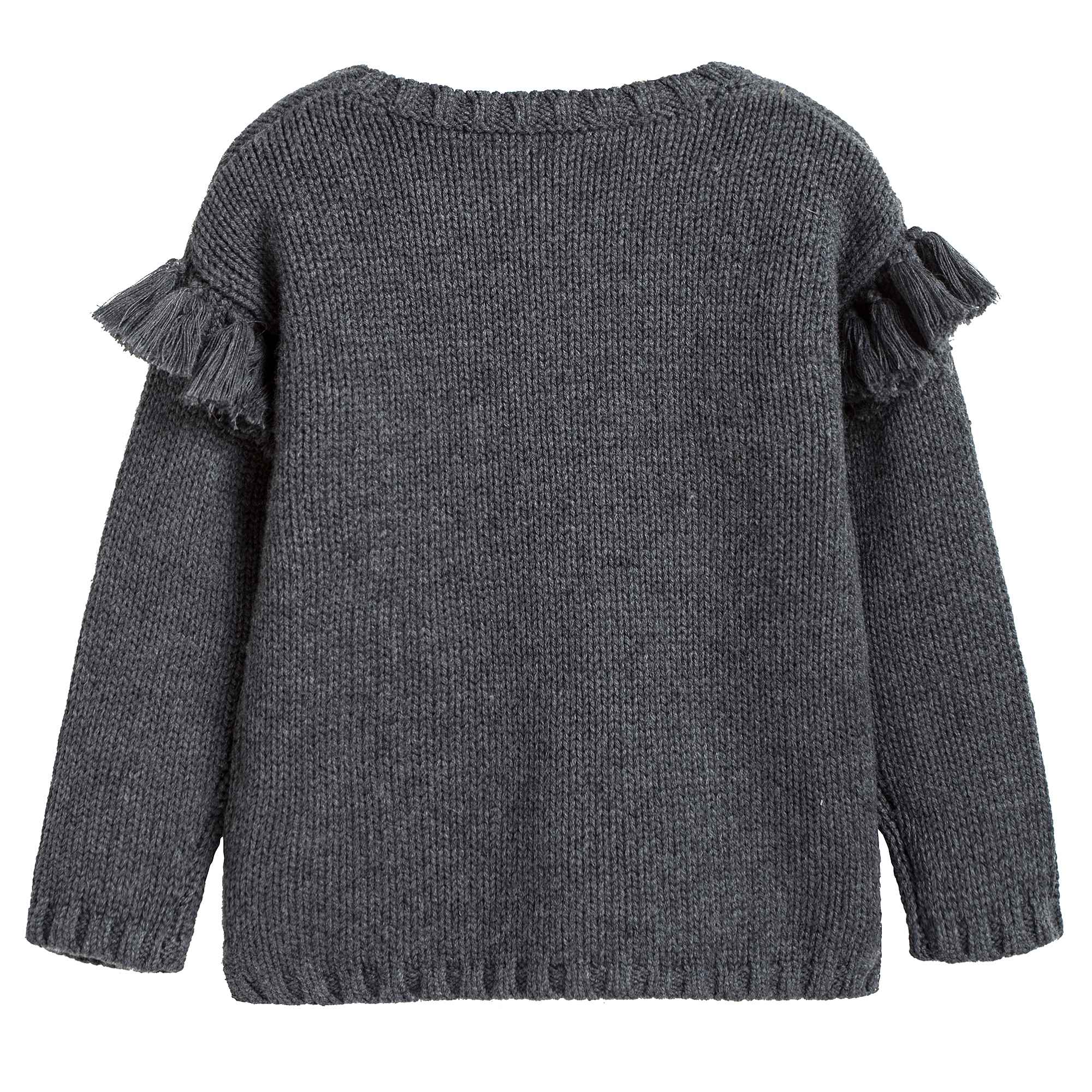 Girls Dark Grey Sweater