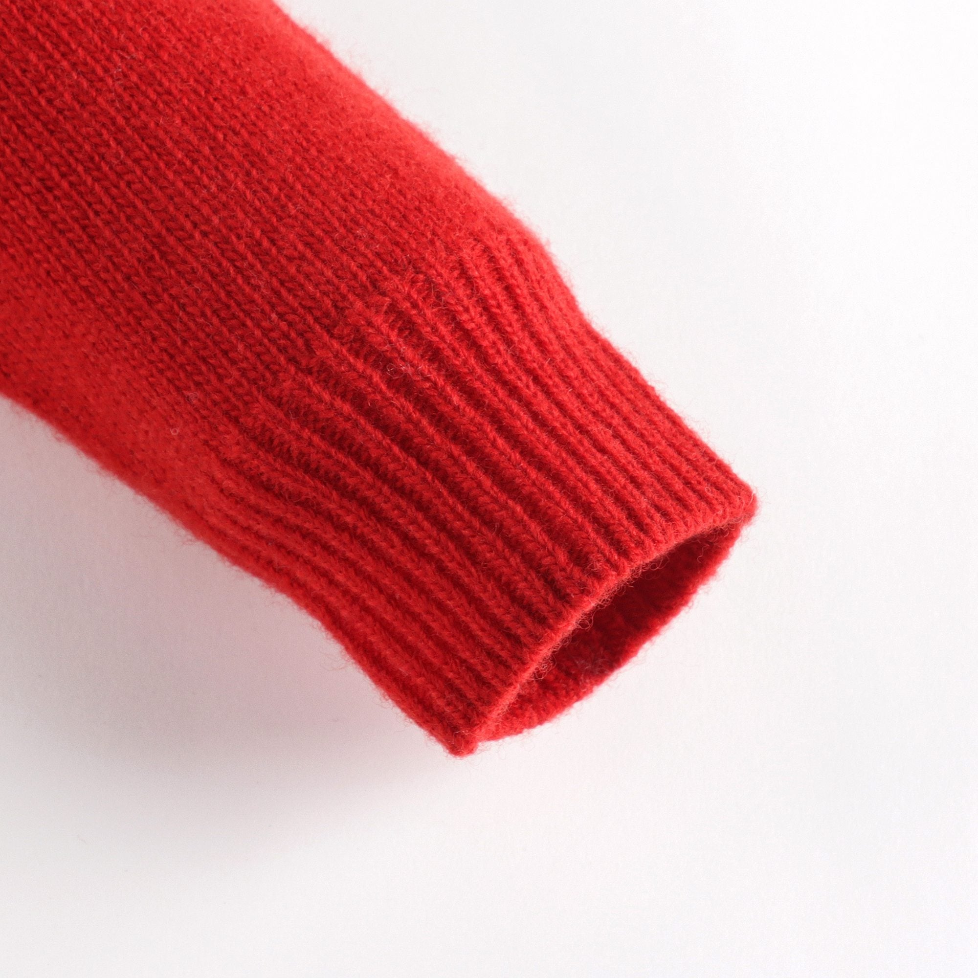 Girls Red Pom Wool Sweater