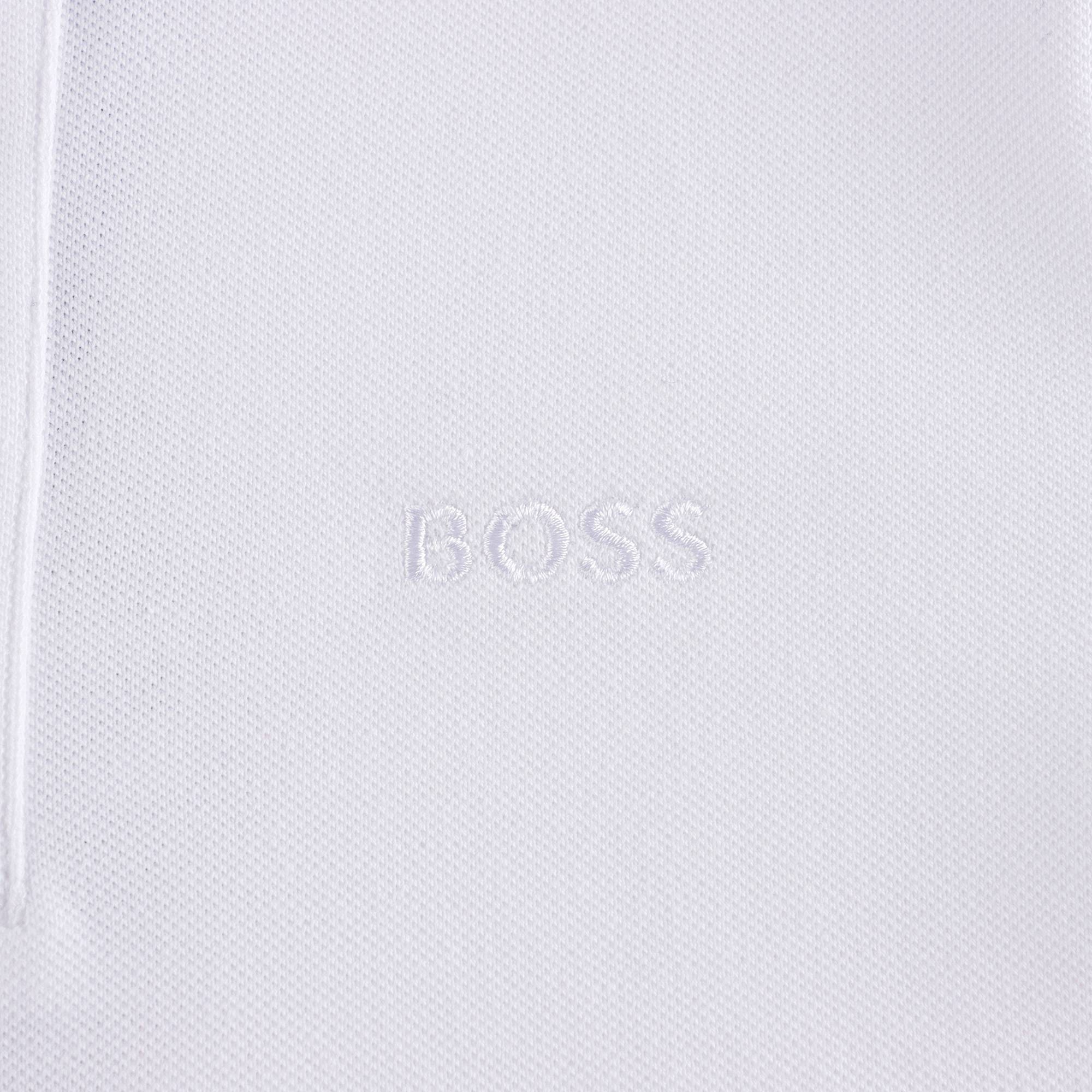 Boys White Cotton Polo Shirt