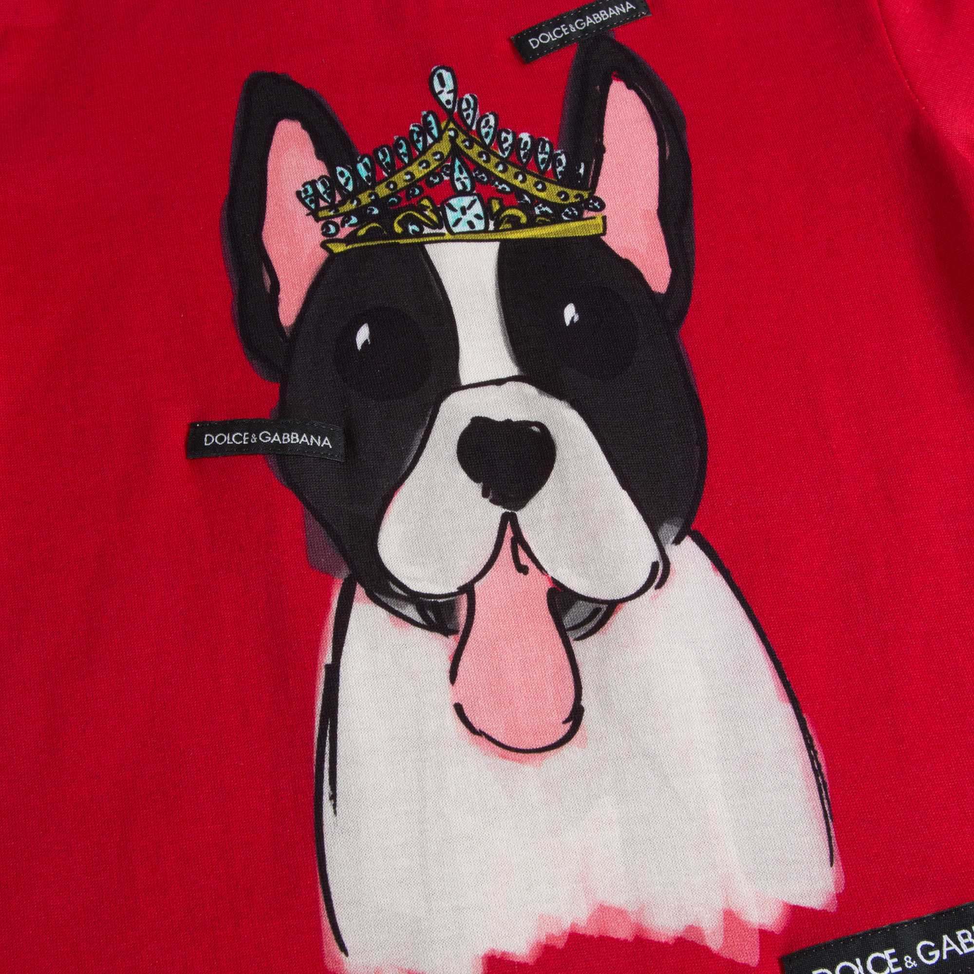Baby Girls Red Dog Cotton T-shirt
