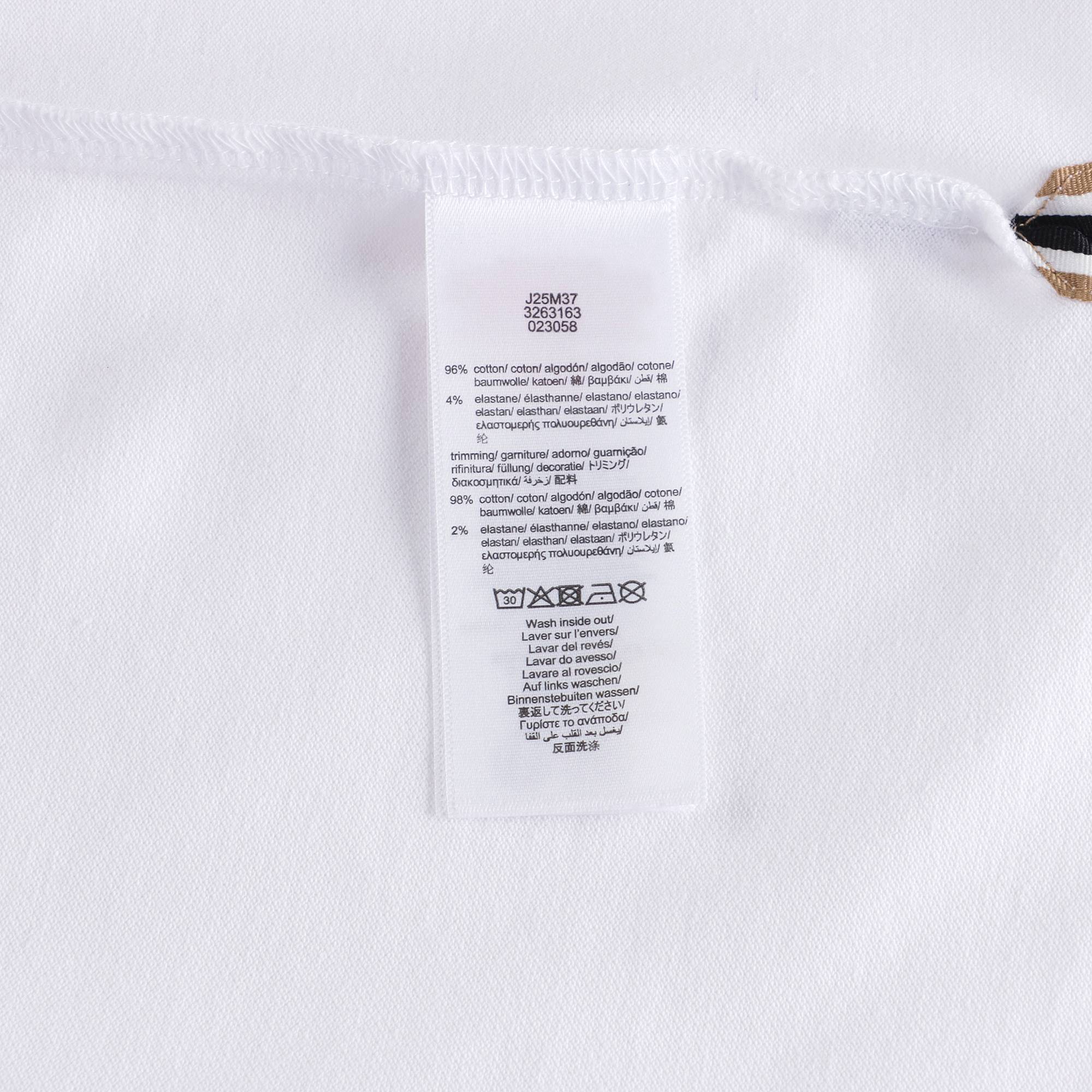 Boys White Cotton Polo Shirt