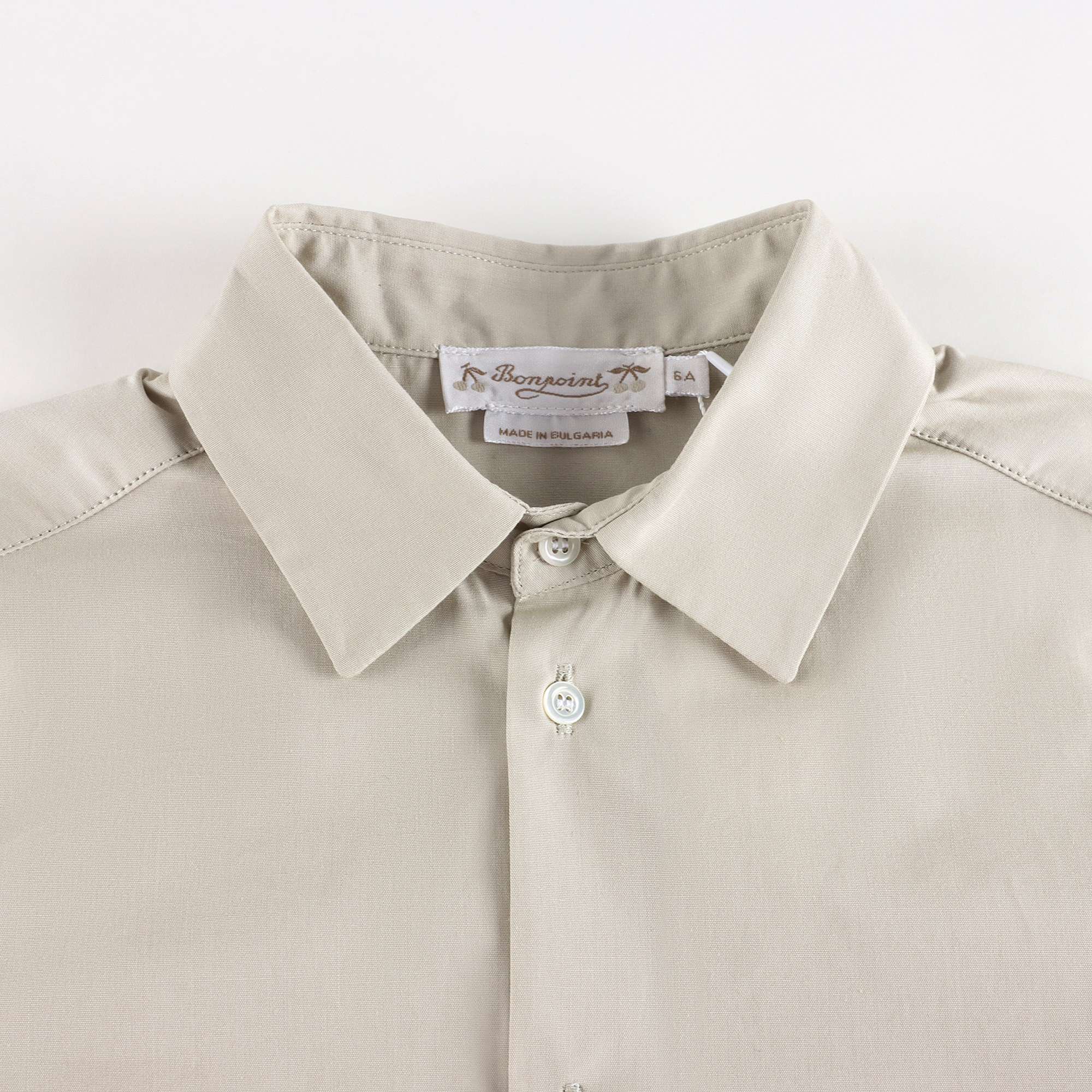 Boys Beige Cotton Shirt