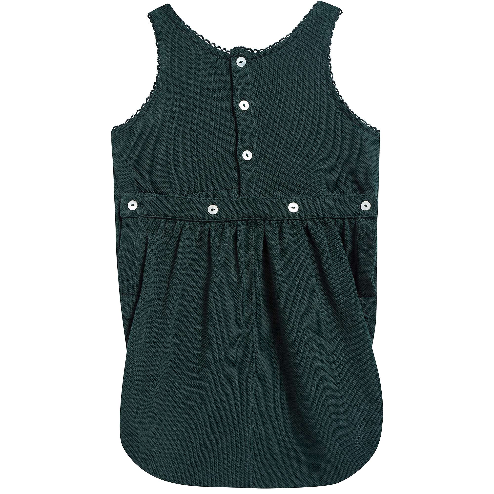 Baby Forest Green Cotton Jersey Romper