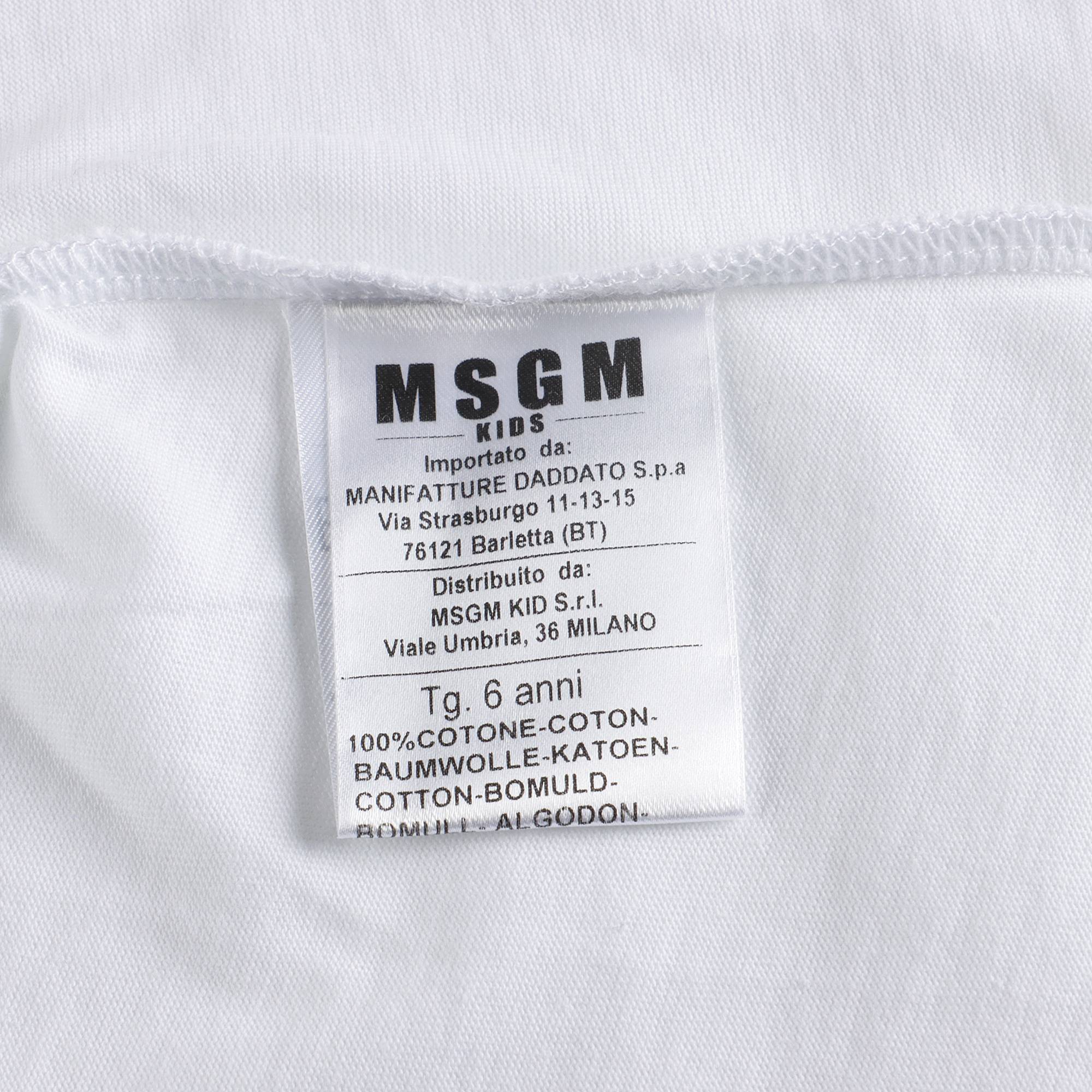 Girls White Cotton T-Shirt