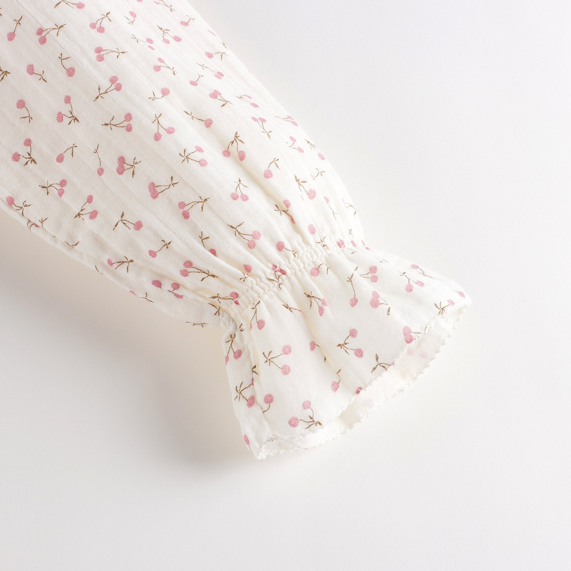 Girls Ivory Floral Cotton Dress