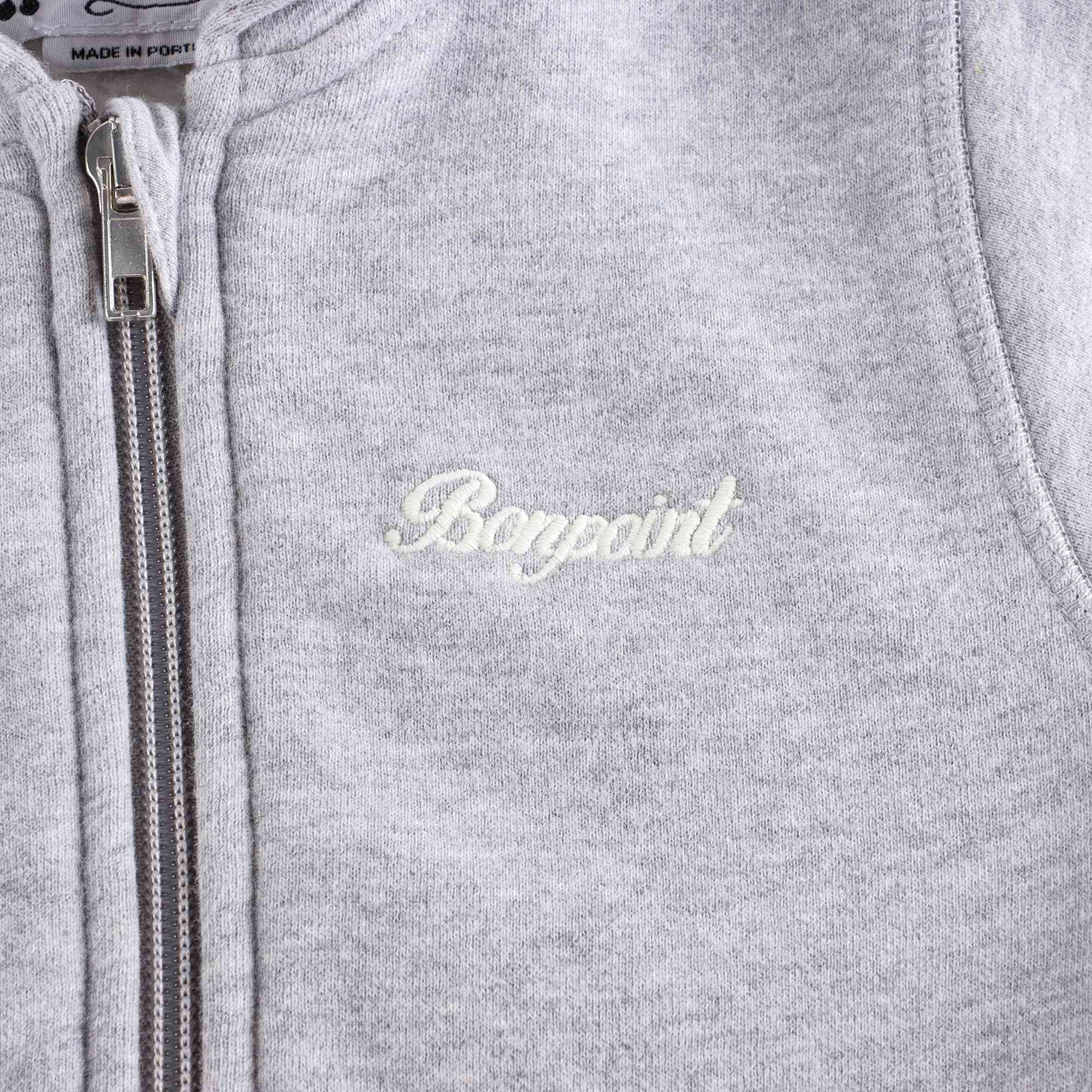 Baby Boys & Girls Grey Hooded Zip-Up Top