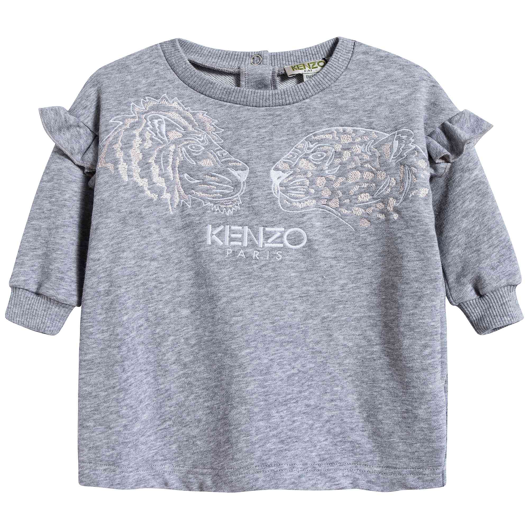 Baby Girls Marl Grey Cotton Dress
