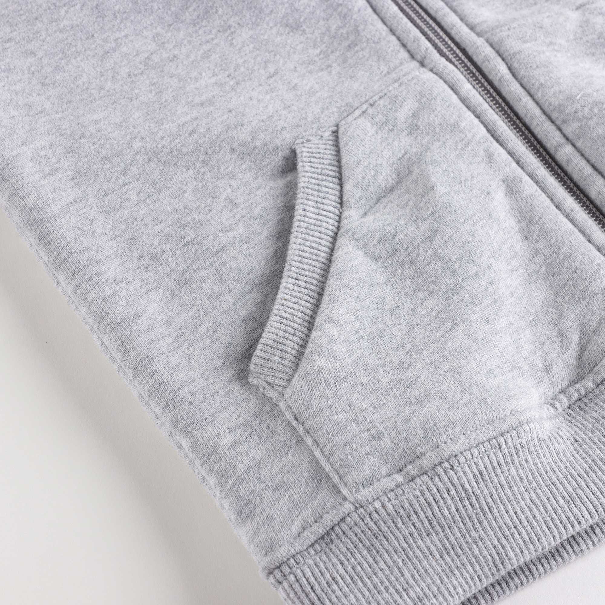Baby Boys & Girls Grey Hooded Zip-Up Top