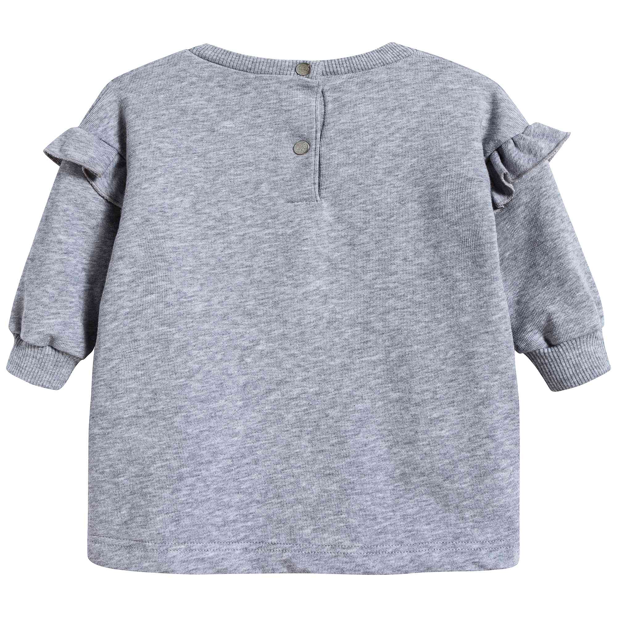 Baby Girls Marl Grey Cotton Dress