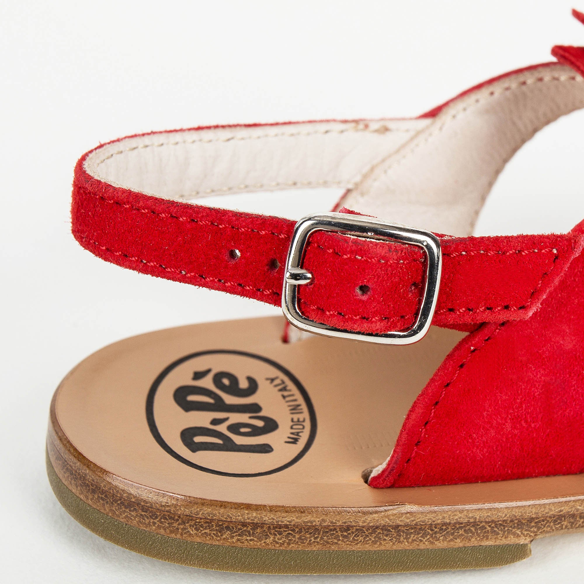 Girls Red Flower Sandals