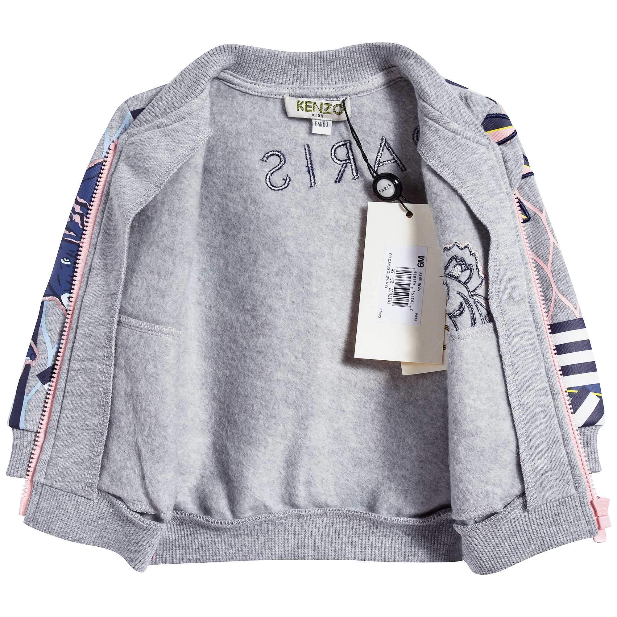 Baby Girls Marl Grey Cotton Cardigan