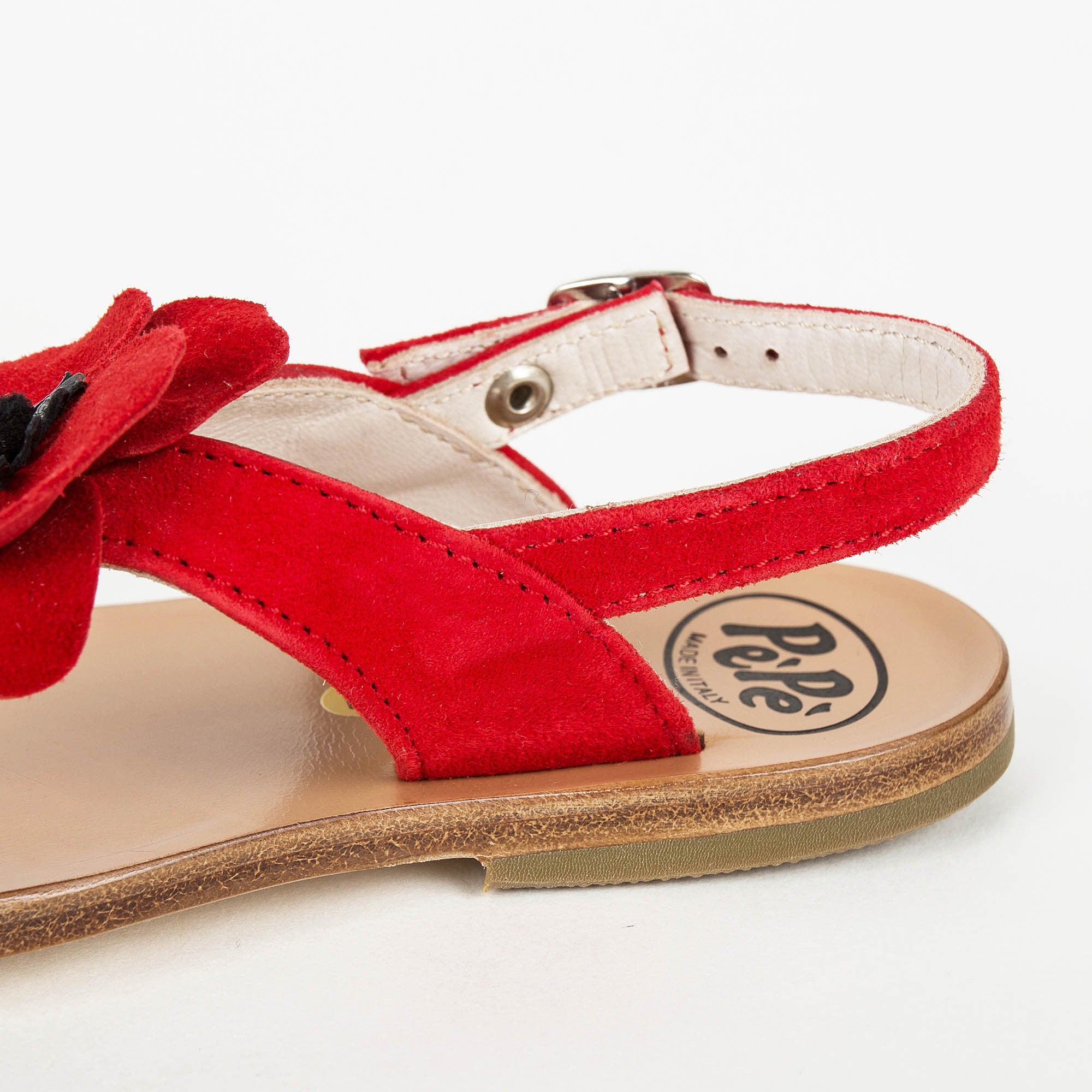 Girls Red Flower Sandals