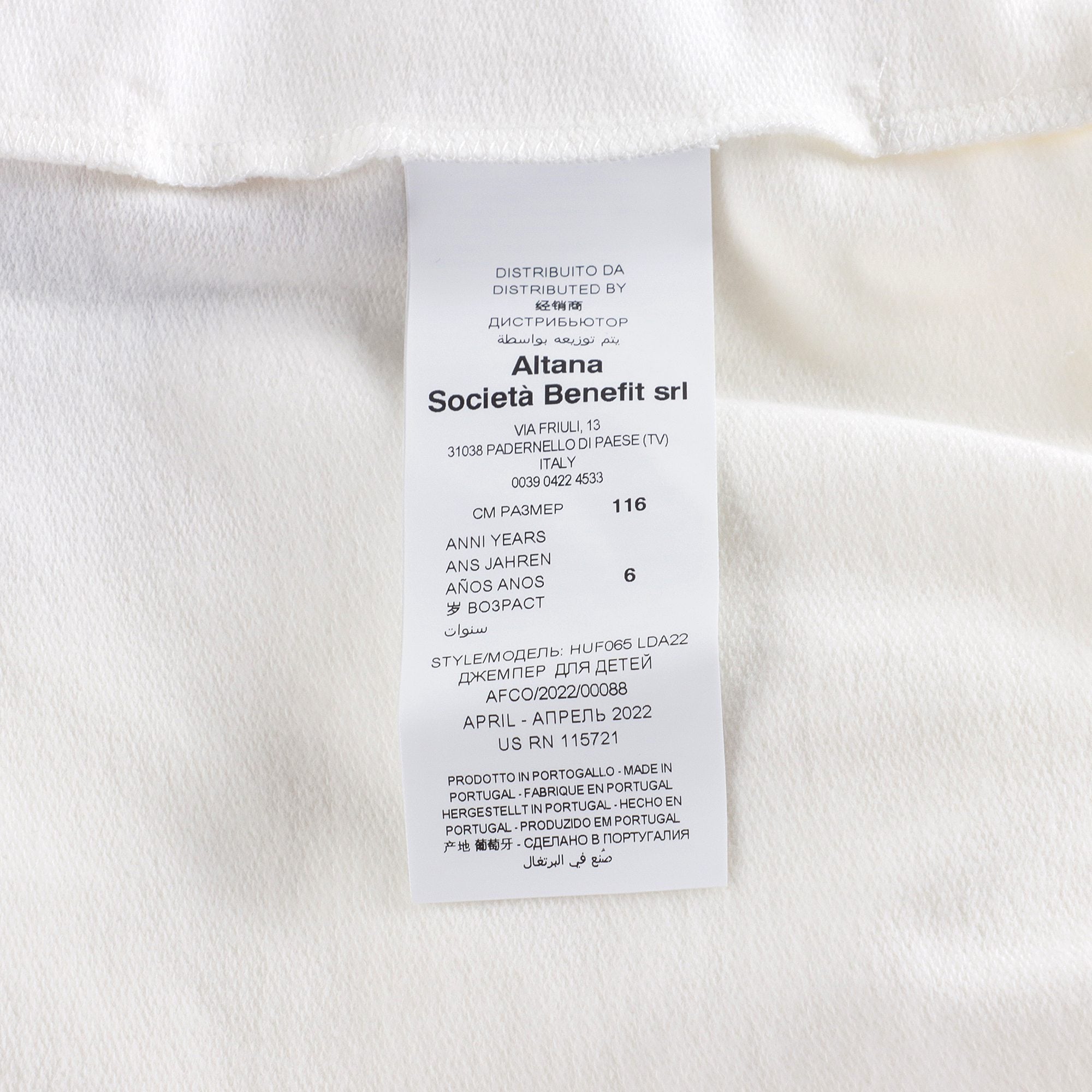 Boys & Girls White Printed Cotton Sweatshirt